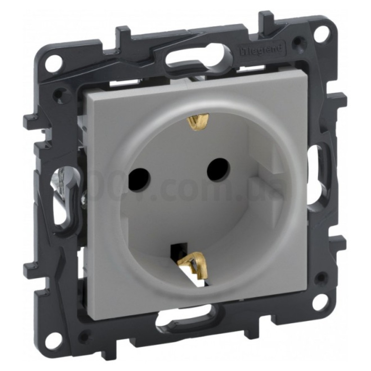 Розетка с з/к 16А винтовые клеммы Niloe Step алюминий, Legrand 256_256.jpg