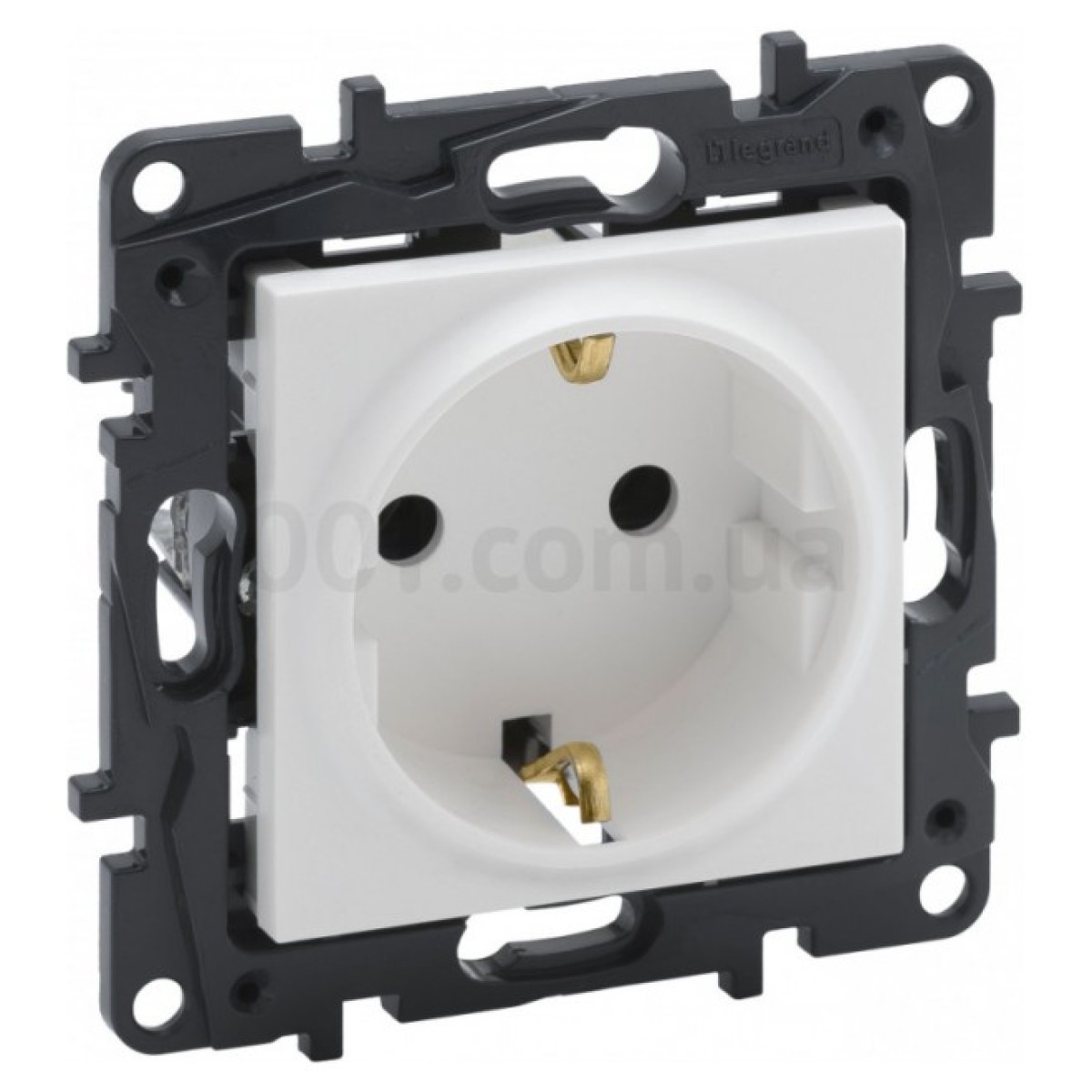 Розетка с з/к и шторками 16А автоматические клеммы Niloe Step белая, Legrand 256_256.jpg