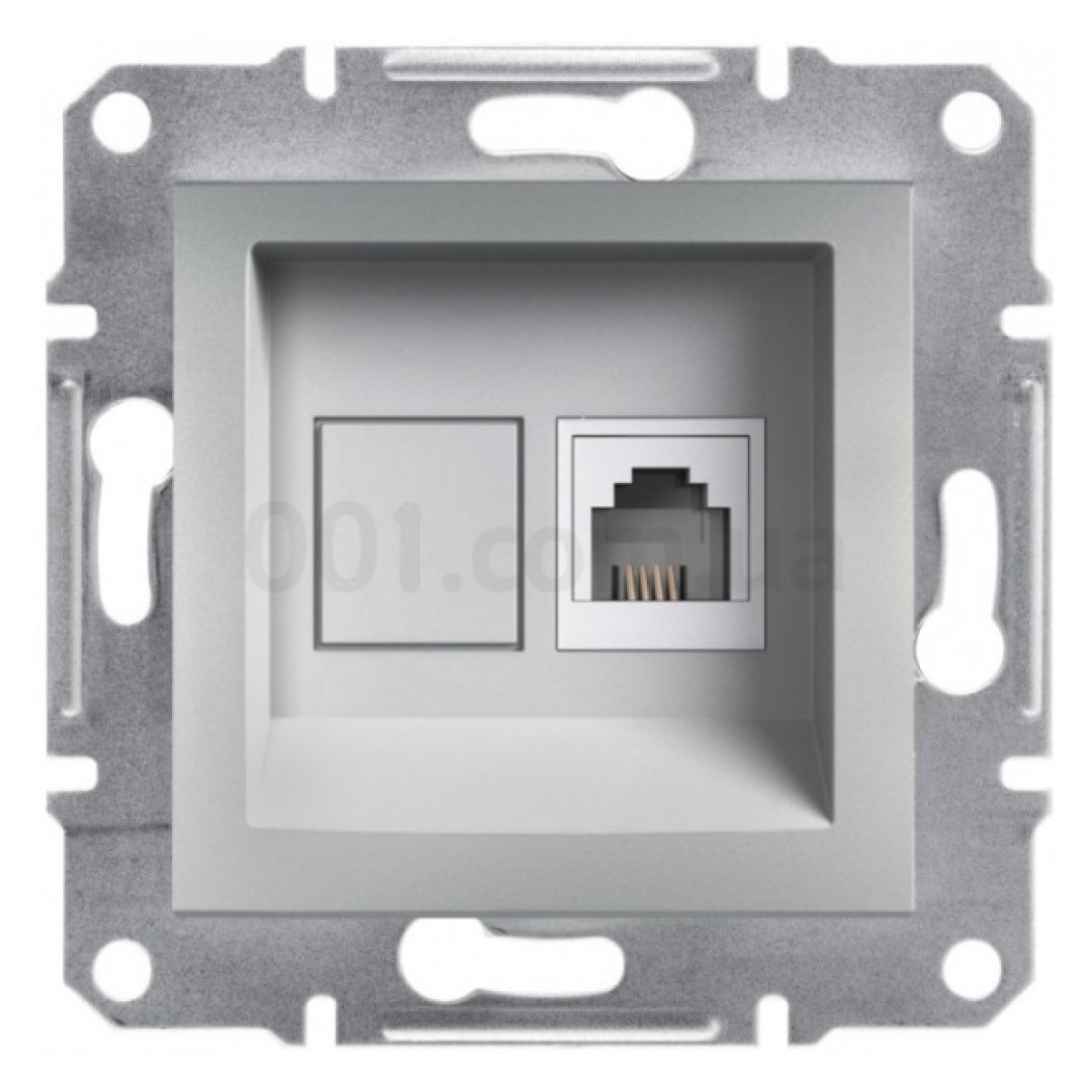 Розетка телефонная (RJ11) Asfora алюминий, Schneider Electric 256_256.jpg