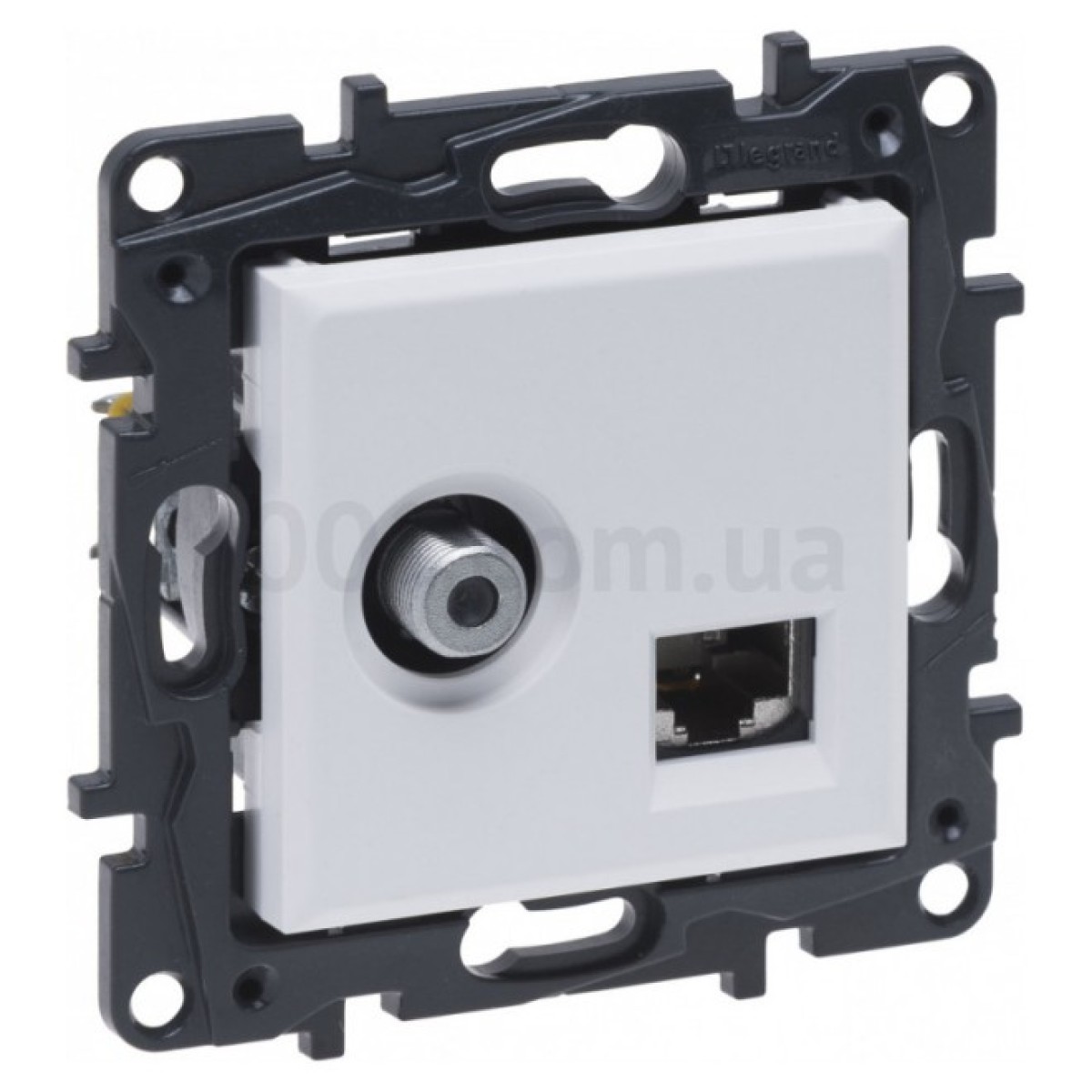 Розетка комбинированная TV тип F та RJ45 кат.6 UTP Niloe Step белая, Legrand 256_256.jpg