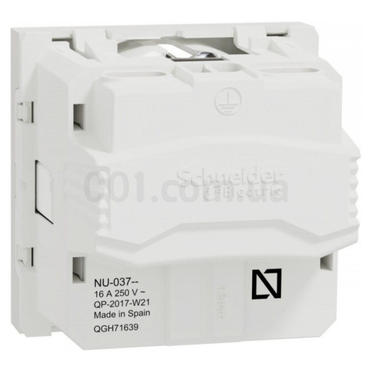 Розетка с з/к и шторками 16А (винтовые зажимы) Unica New белая, Schneider Electric 98_98.jpg - фото 6