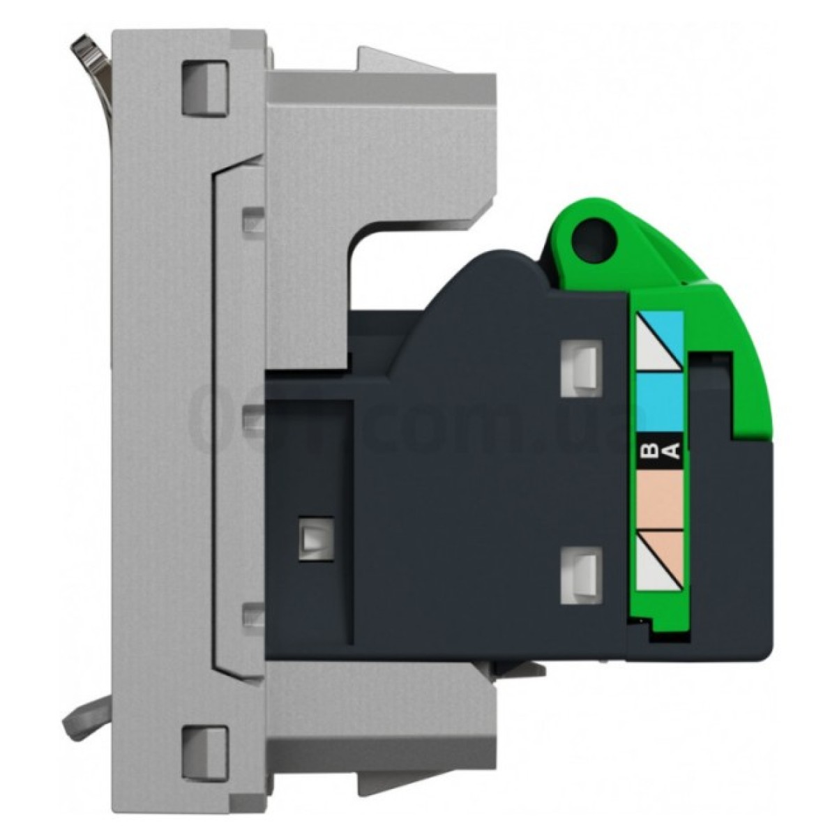 Розетка компьютерная RJ45 кат.6 STP (1 модуль) Unica New алюминий, Schneider Electric 98_98.jpg - фото 3