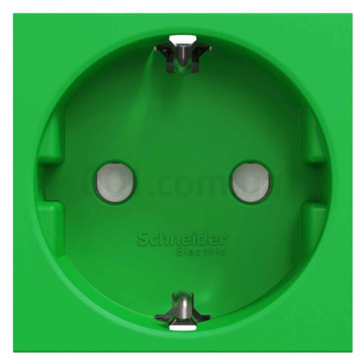 Розетка с з/к и шторками 16А (винтовые зажимы) Unica New зеленая, Schneider Electric 98_98.jpg - фото 5