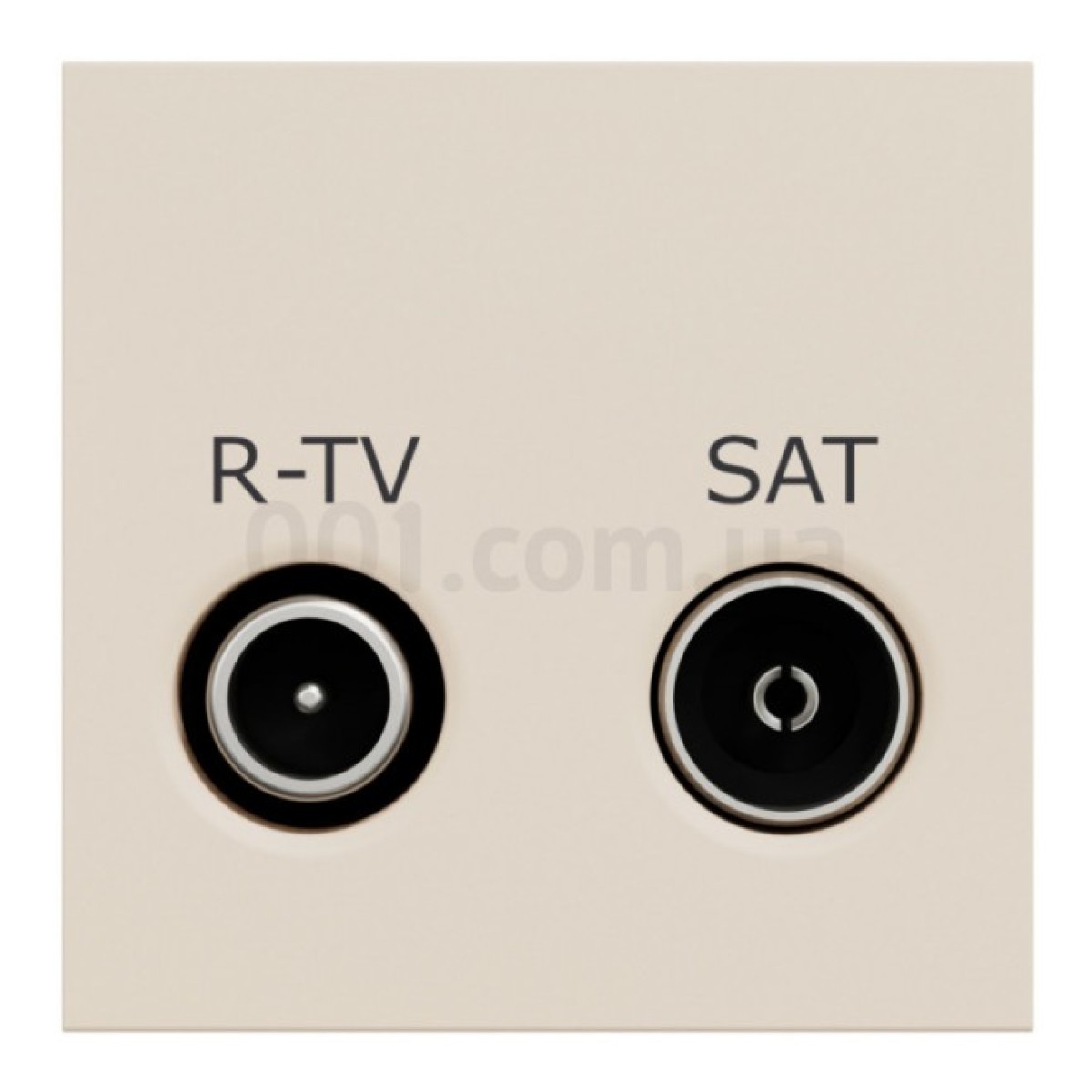 Розетка R-TV/SAT индивидуальная (2 модуля) Unica New бежевая, Schneider Electric 98_98.jpg - фото 2