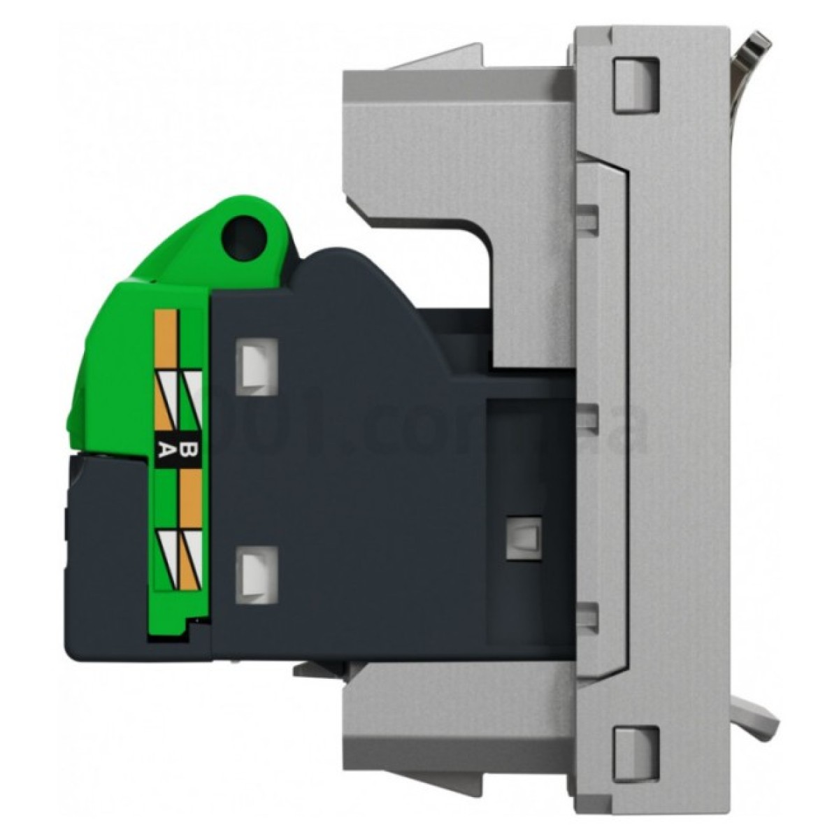 Розетка компьютерная RJ45 кат.6 STP (1 модуль) Unica New алюминий, Schneider Electric 98_98.jpg - фото 4