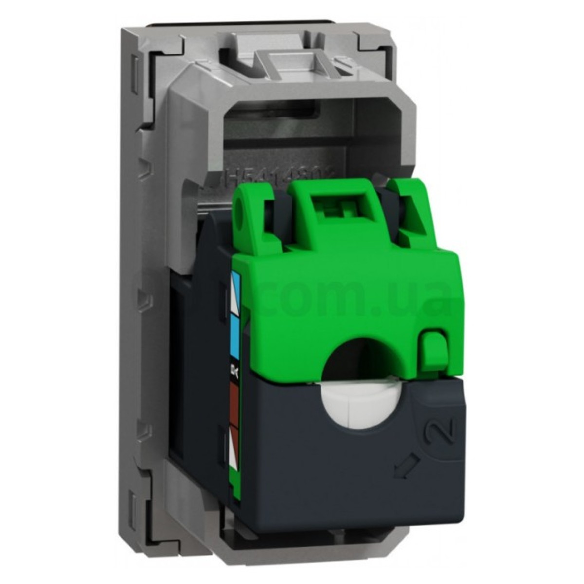 Розетка компьютерная RJ45 кат.6 STP (1 модуль) Unica New алюминий, Schneider Electric 98_98.jpg - фото 5