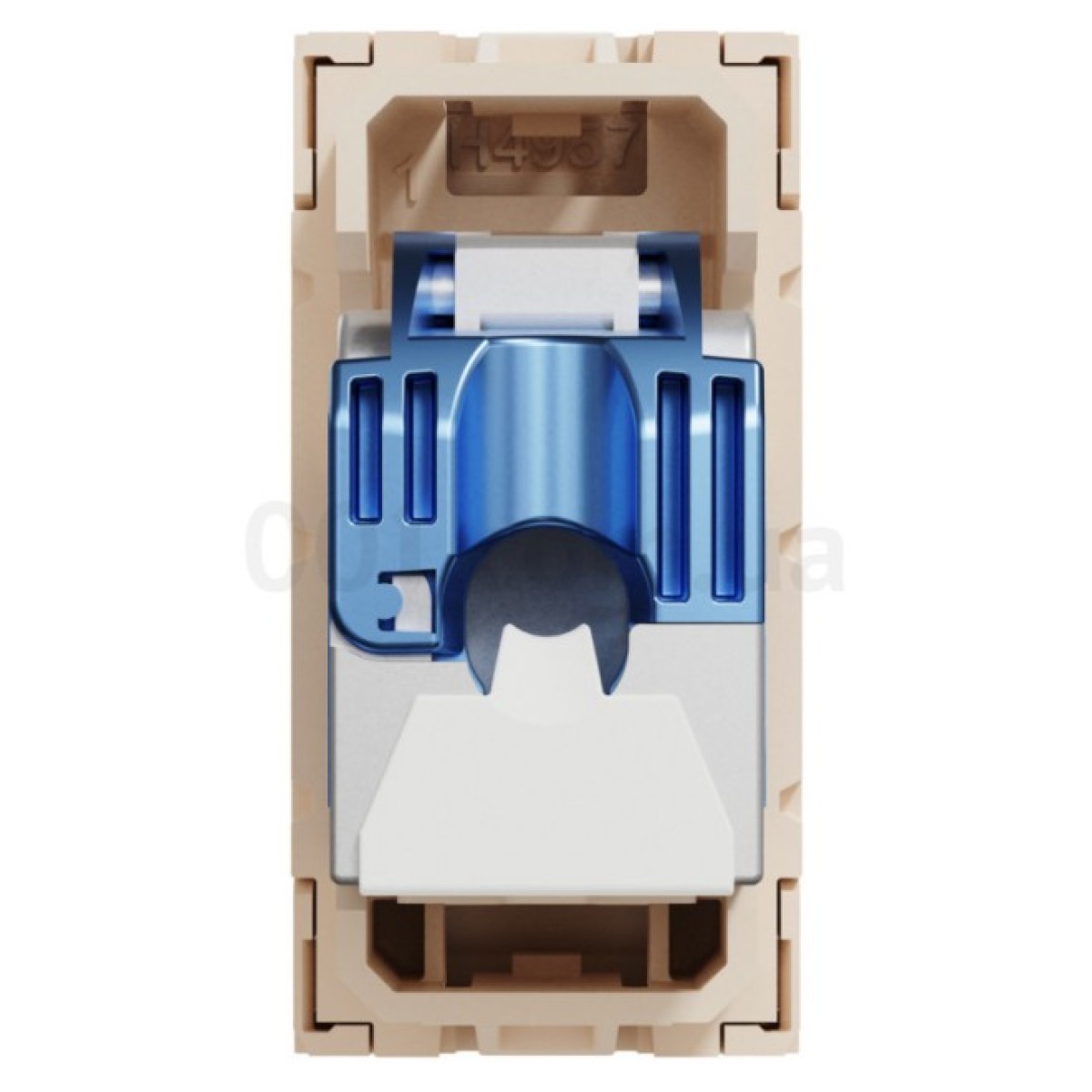 Розетка компьютерная RJ45 кат.6 STP (1 модуль) Unica New бежевая, Schneider Electric 98_98.jpg - фото 3