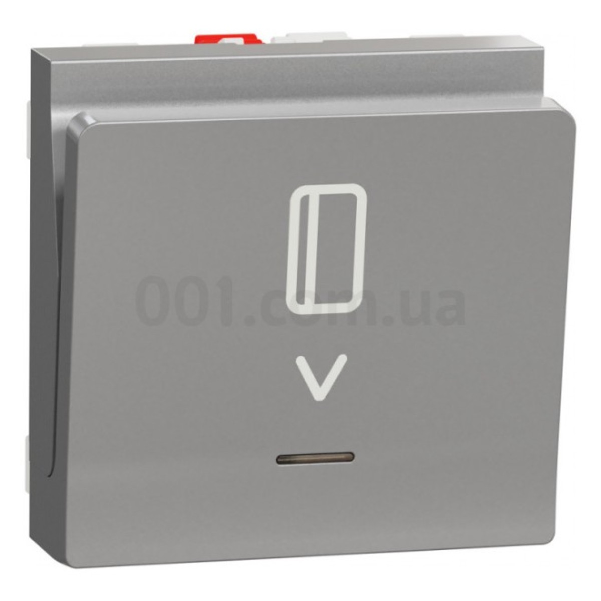 Выключатель карточный с подсветкой (2 модуля) 10А Unica New алюминий, Schneider Electric 256_256.jpg