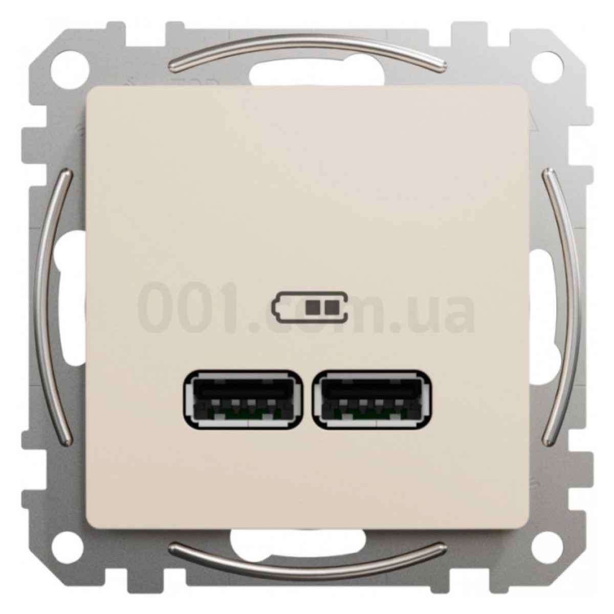 Розетка USB двойная (A+A) 2,1A Sedna Design бежевая, Schneider Electric 98_98.jpg - фото 2