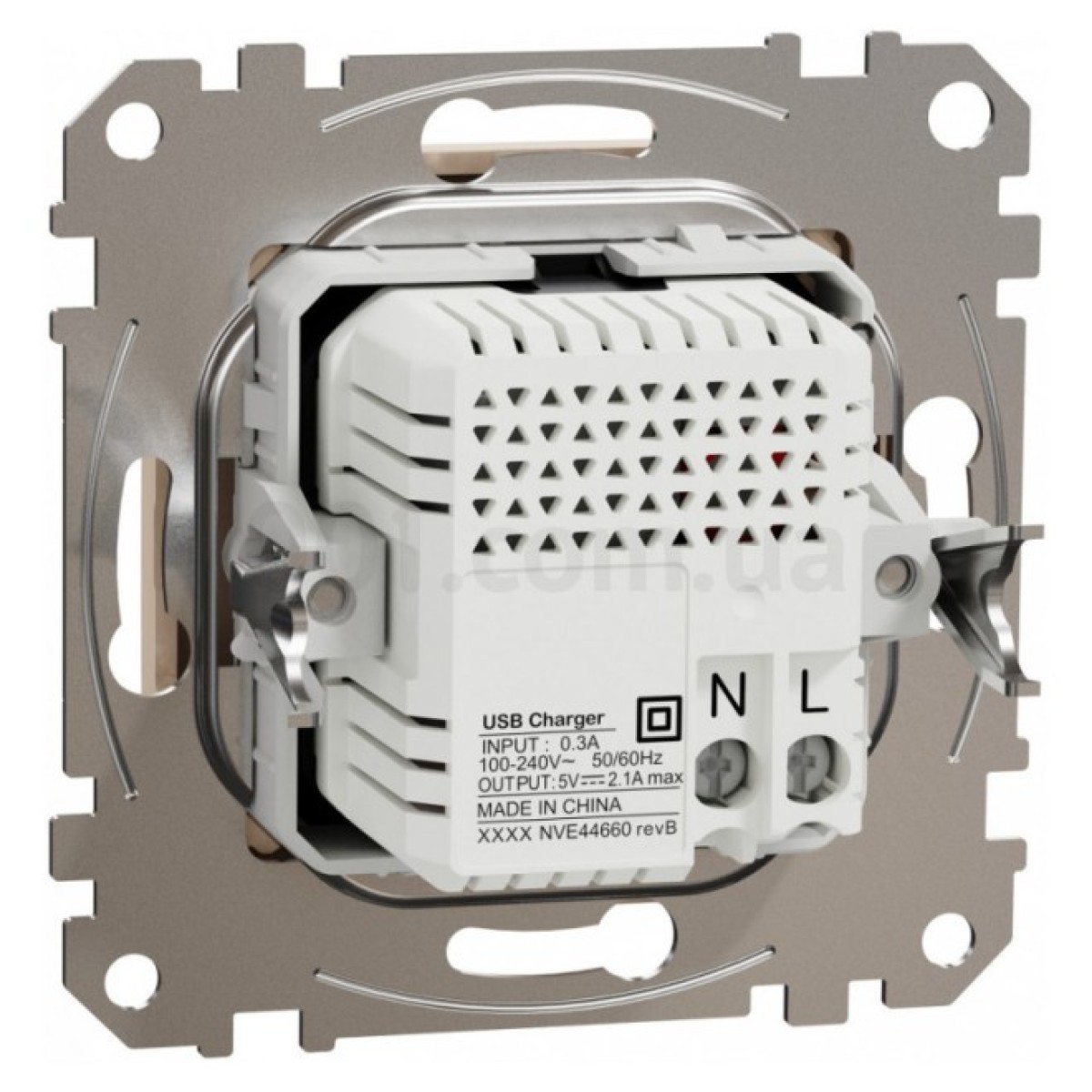 Розетка USB двойная (A+A) 2,1A Sedna Design бежевая, Schneider Electric 98_98.jpg - фото 3