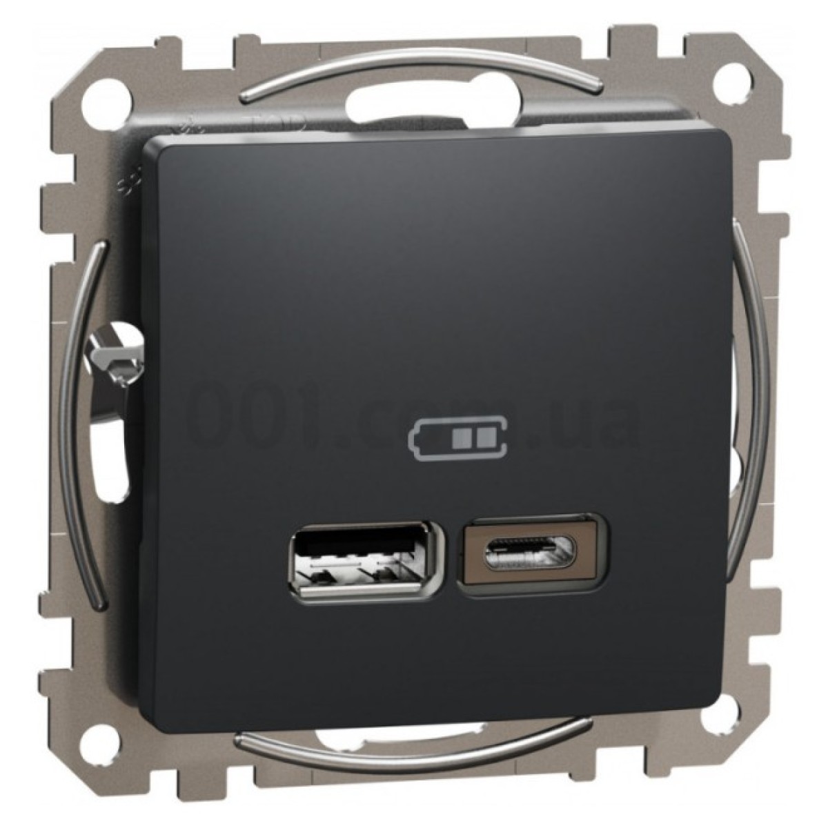 Розетка USB двойная (A+C) 2,4A Sedna Design черная, Schneider Electric 256_256.jpg