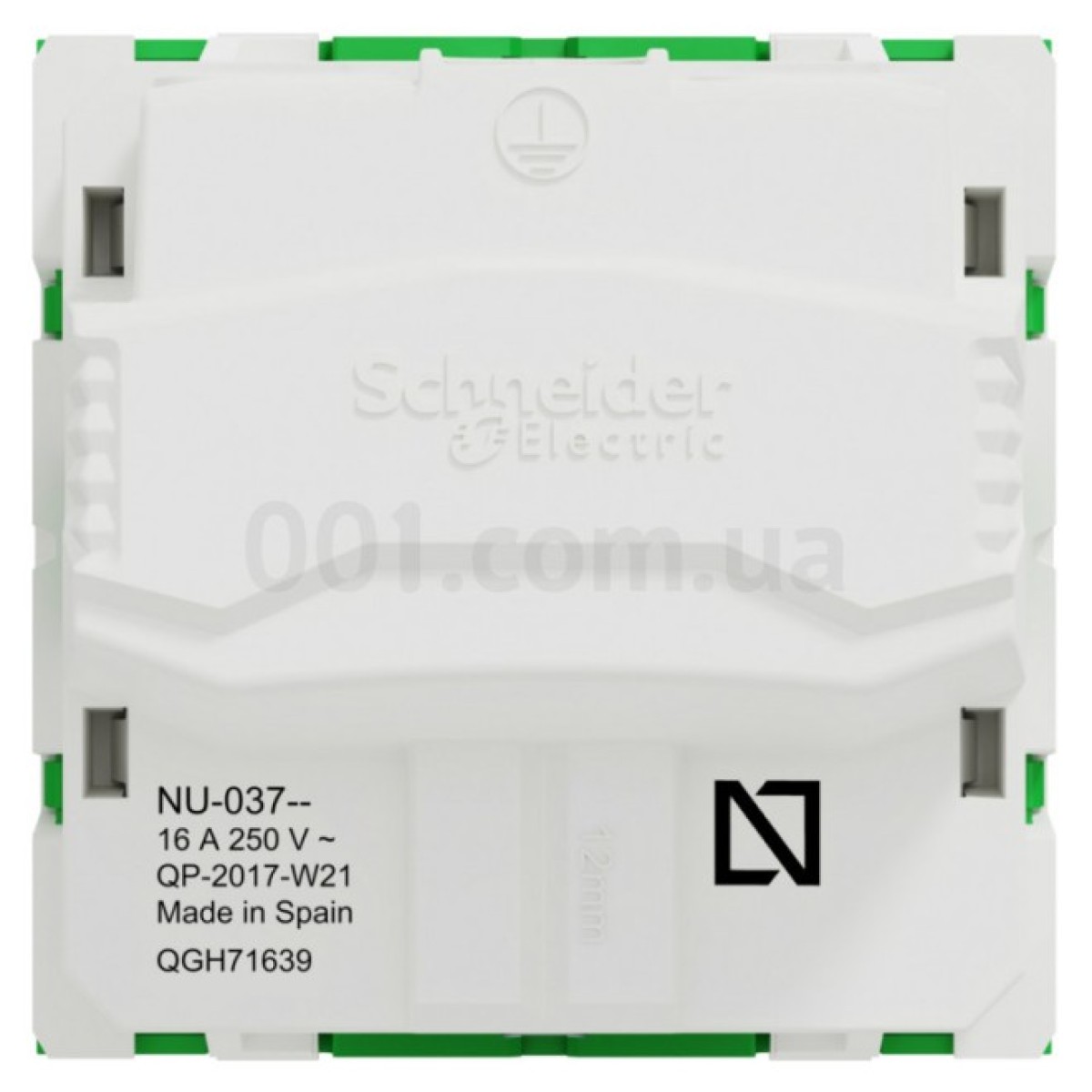 Розетка с з/к и шторками 16А (винтовые зажимы) Unica New зеленая, Schneider Electric 98_98.jpg - фото 8
