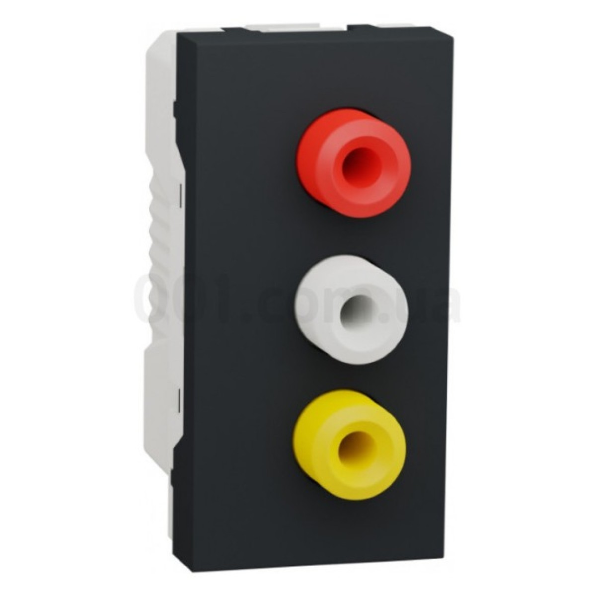 Розетка 3 RCA (1 модуль) Unica New антрацит, Schneider Electric 256_256.jpg