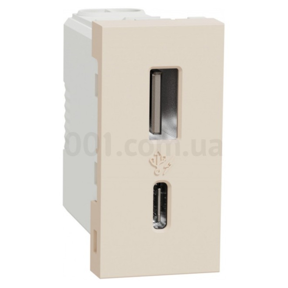 Розетка USB 2.4А (12Вт) тип A+C (1 модуль) Unica New бежевая, Schneider Electric 256_256.jpg