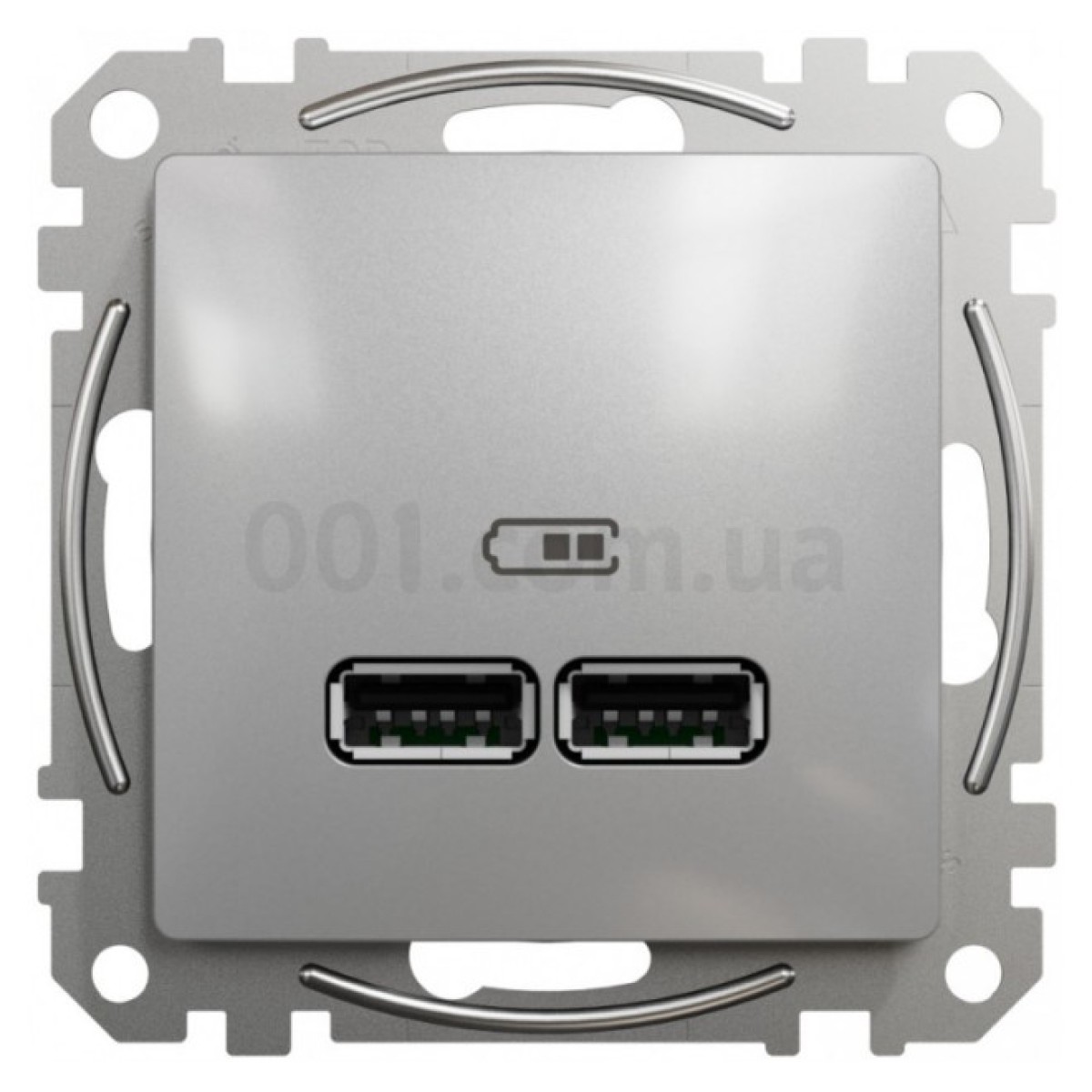 Розетка USB двойная (A+A) 2,1A Sedna Design алюминий, Schneider Electric 98_98.jpg - фото 4