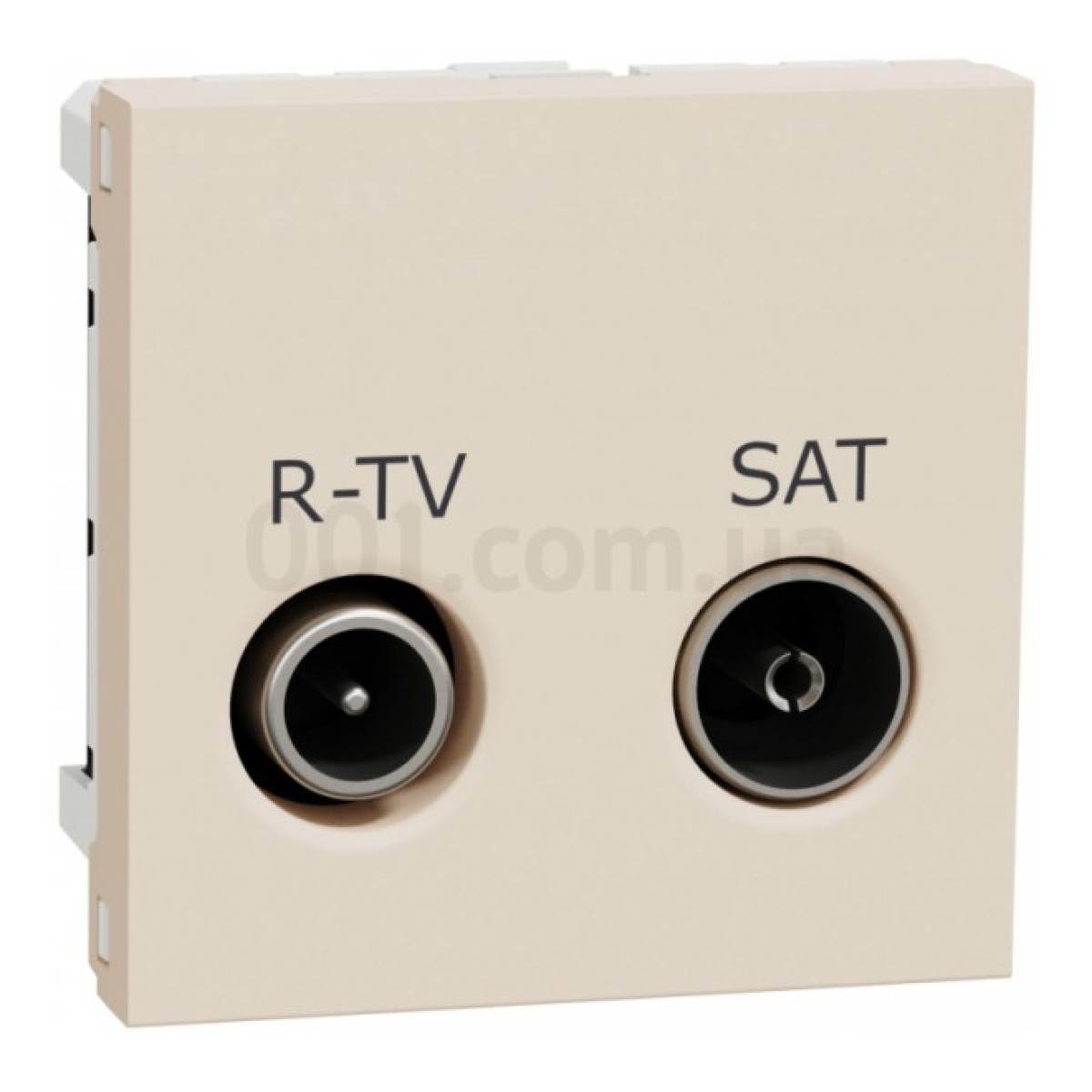 Розетка R-TV/SAT индивидуальная (2 модуля) Unica New бежевая, Schneider Electric 256_256.jpg