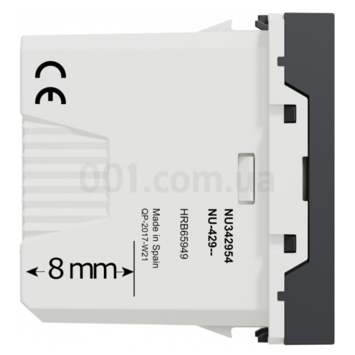 Розетка USB 3.0 одинарная тип A (1 модуль) Unica New антрацит, Schneider Electric 98_98.jpg - фото 6