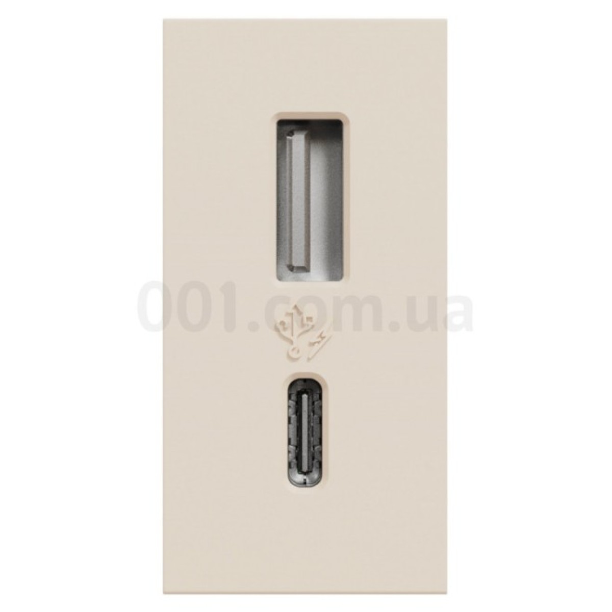 Розетка USB 2.4А (12Вт) тип A+C (1 модуль) Unica New бежевая, Schneider Electric 98_98.jpg - фото 8