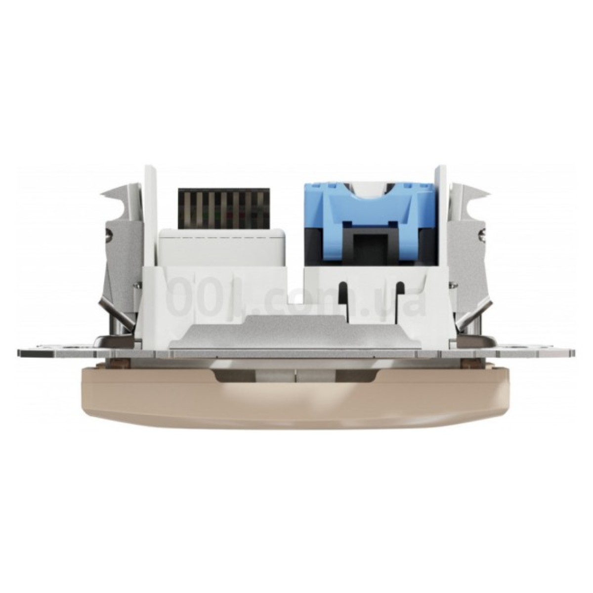 Розетка телефонная RJ11 + компьютерная RJ45 кат.6 UTP Sedna Design & Elements бежевая, Schneider Electric 98_98.jpg - фото 6