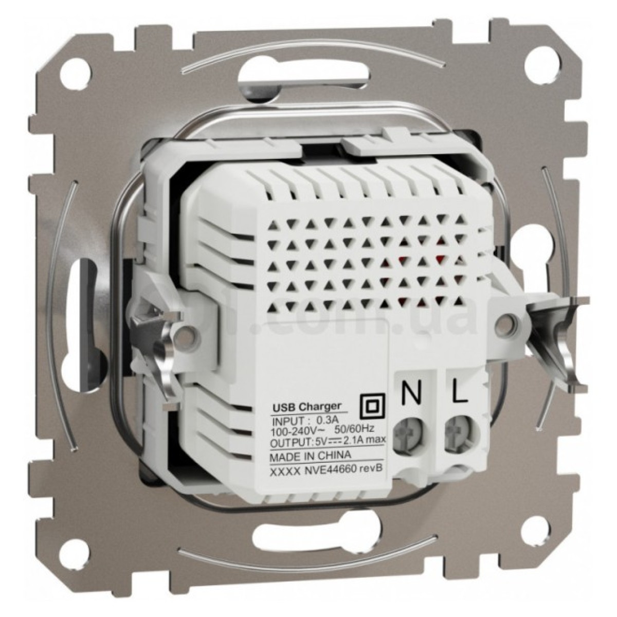 Розетка USB двойная (A+A) 2,1A Sedna Design алюминий, Schneider Electric 98_98.jpg - фото 6
