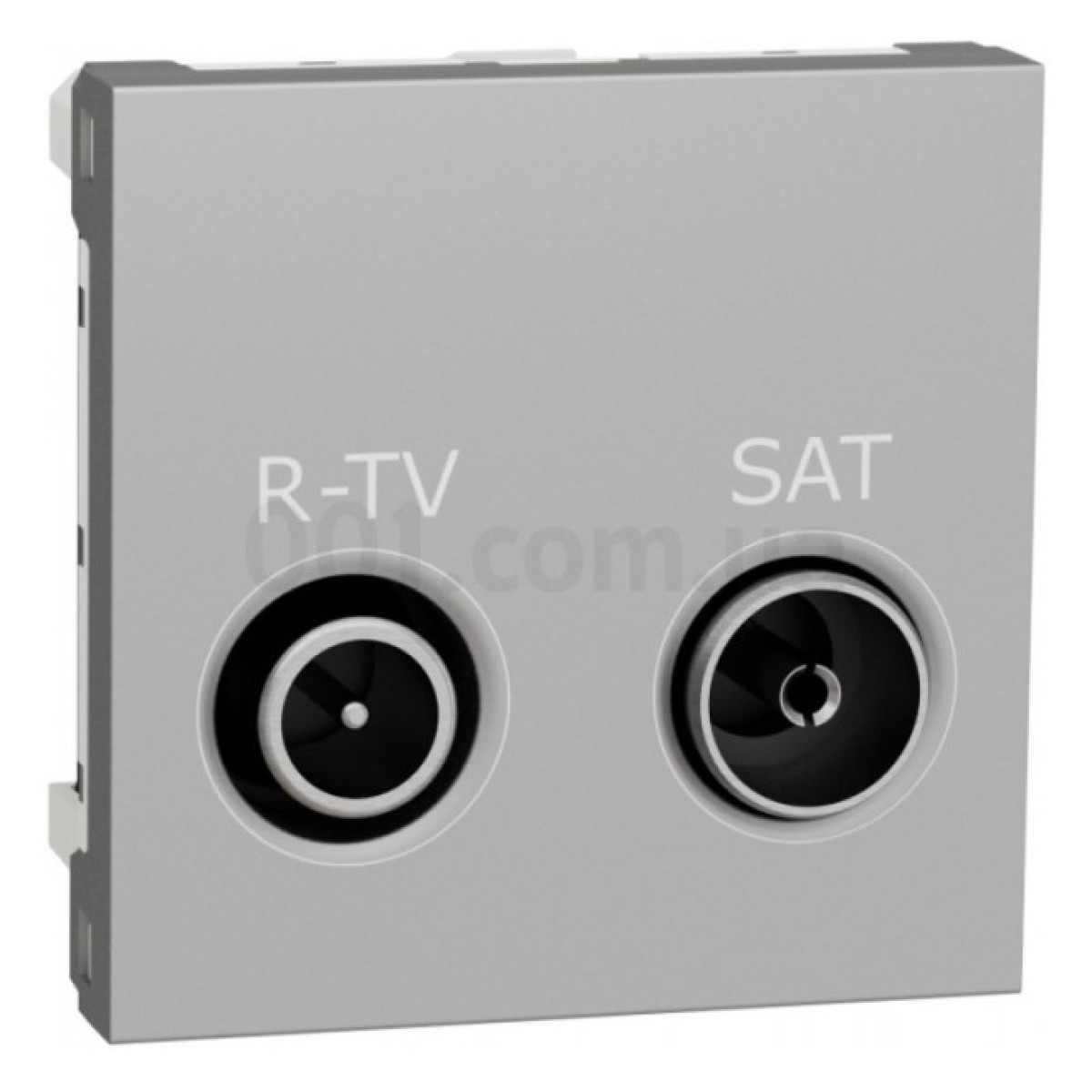 Розетка R-TV/SAT индивидуальная (2 модуля) Unica New алюминий, Schneider Electric 256_256.jpg