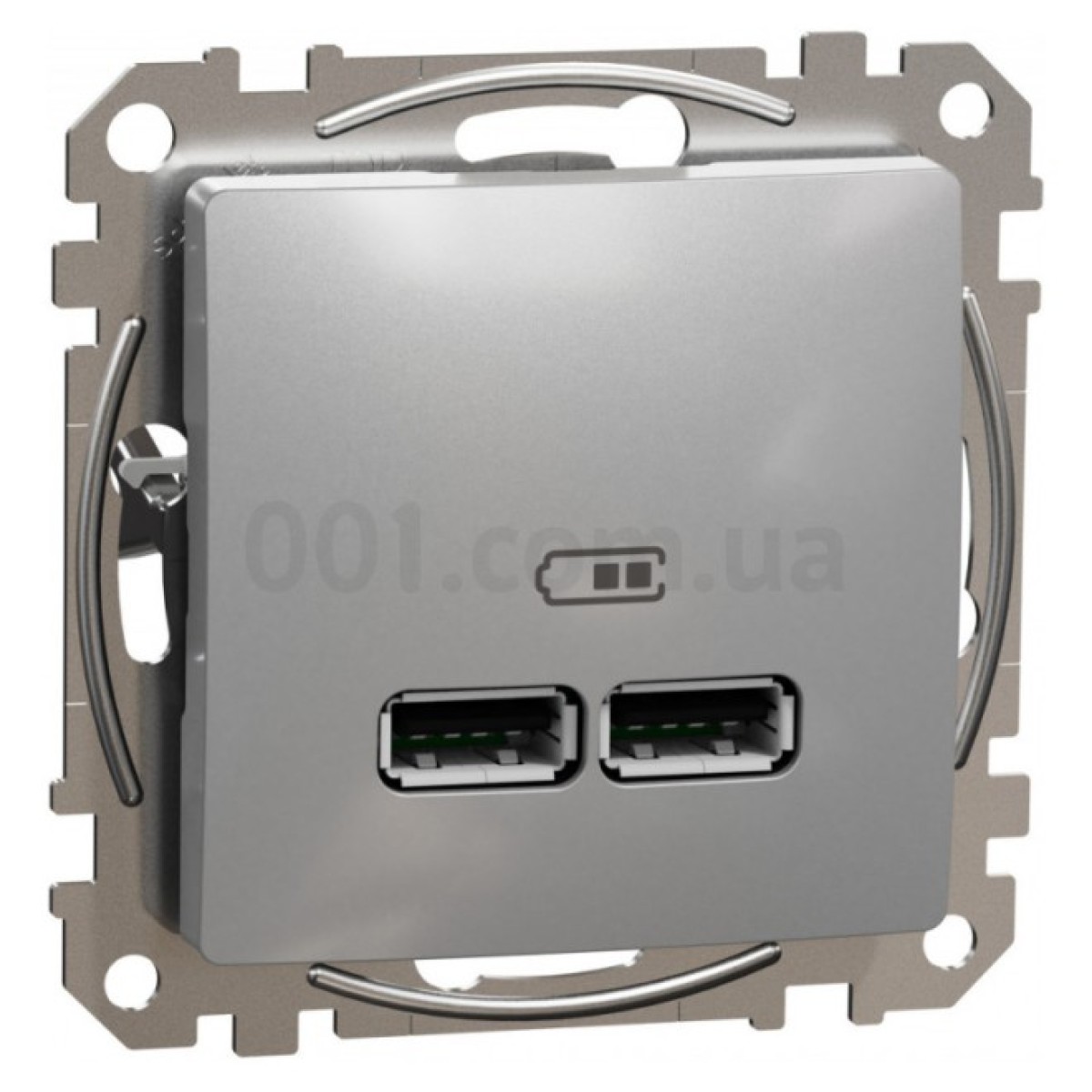 Розетка USB двойная (A+A) 2,1A Sedna Design алюминий, Schneider Electric 256_256.jpg