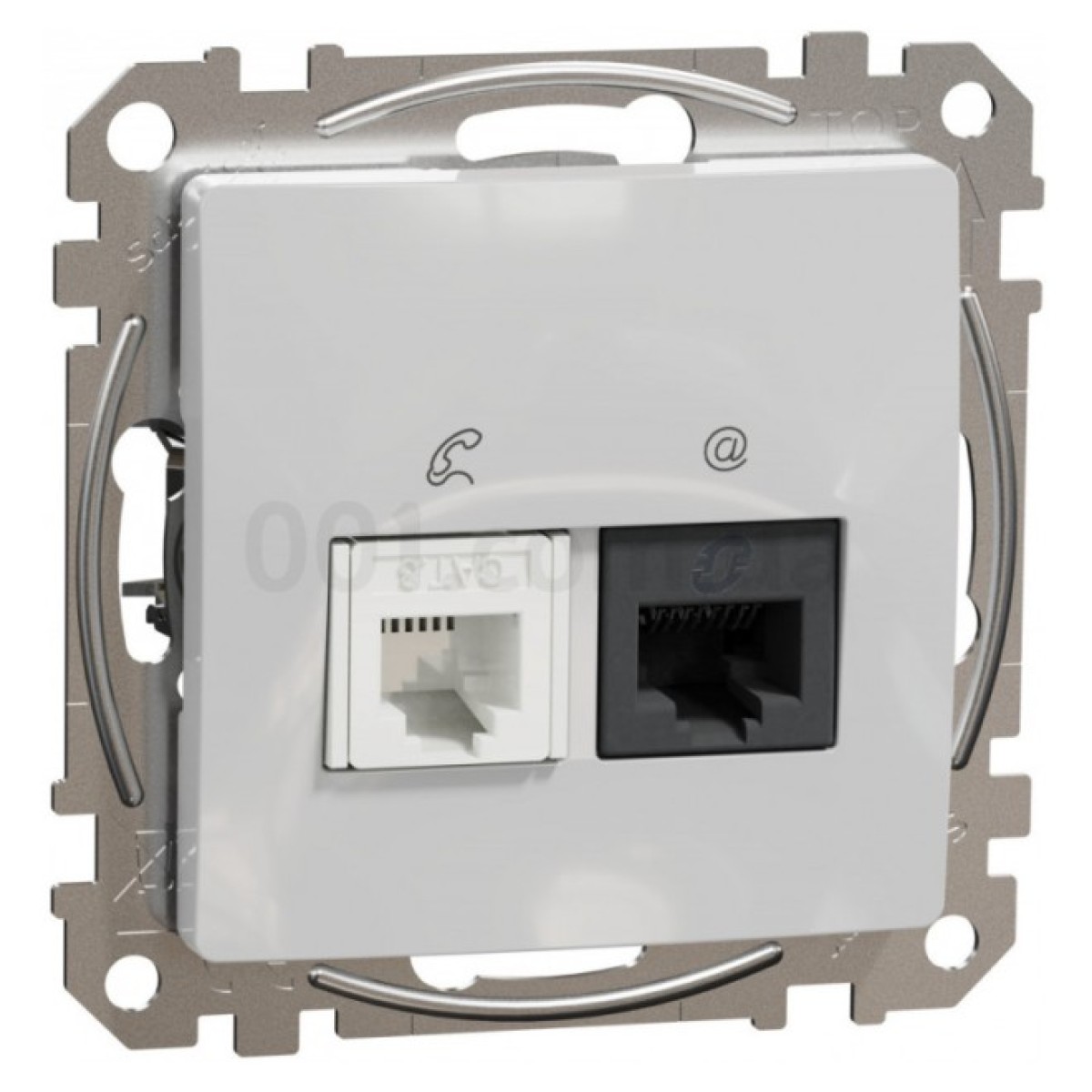 Розетка телефонная RJ11 + компьютерная RJ45 кат.6 UTP Sedna Design & Elements алюминий, Schneider Electric 256_256.jpg