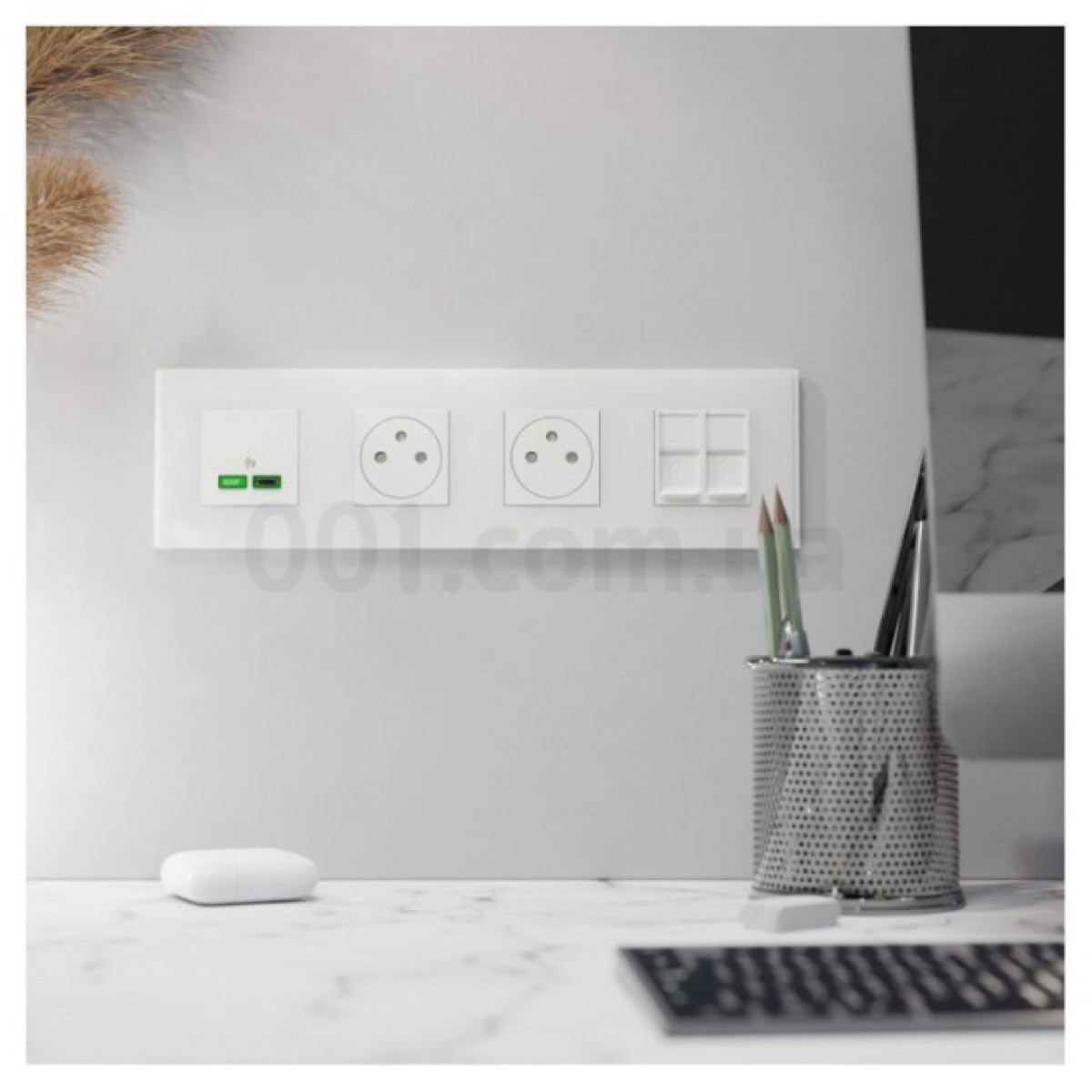 Рамка 4-постовая Unica Deco Material матовый белый, Schneider Electric 98_98.jpg - фото 9