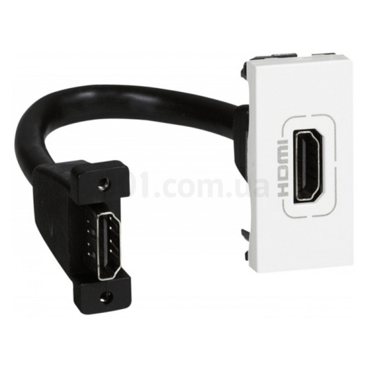 Розетка HDMI тип A з шнуром 15см 1 модуль Mosaic белая, Legrand 256_256.jpg