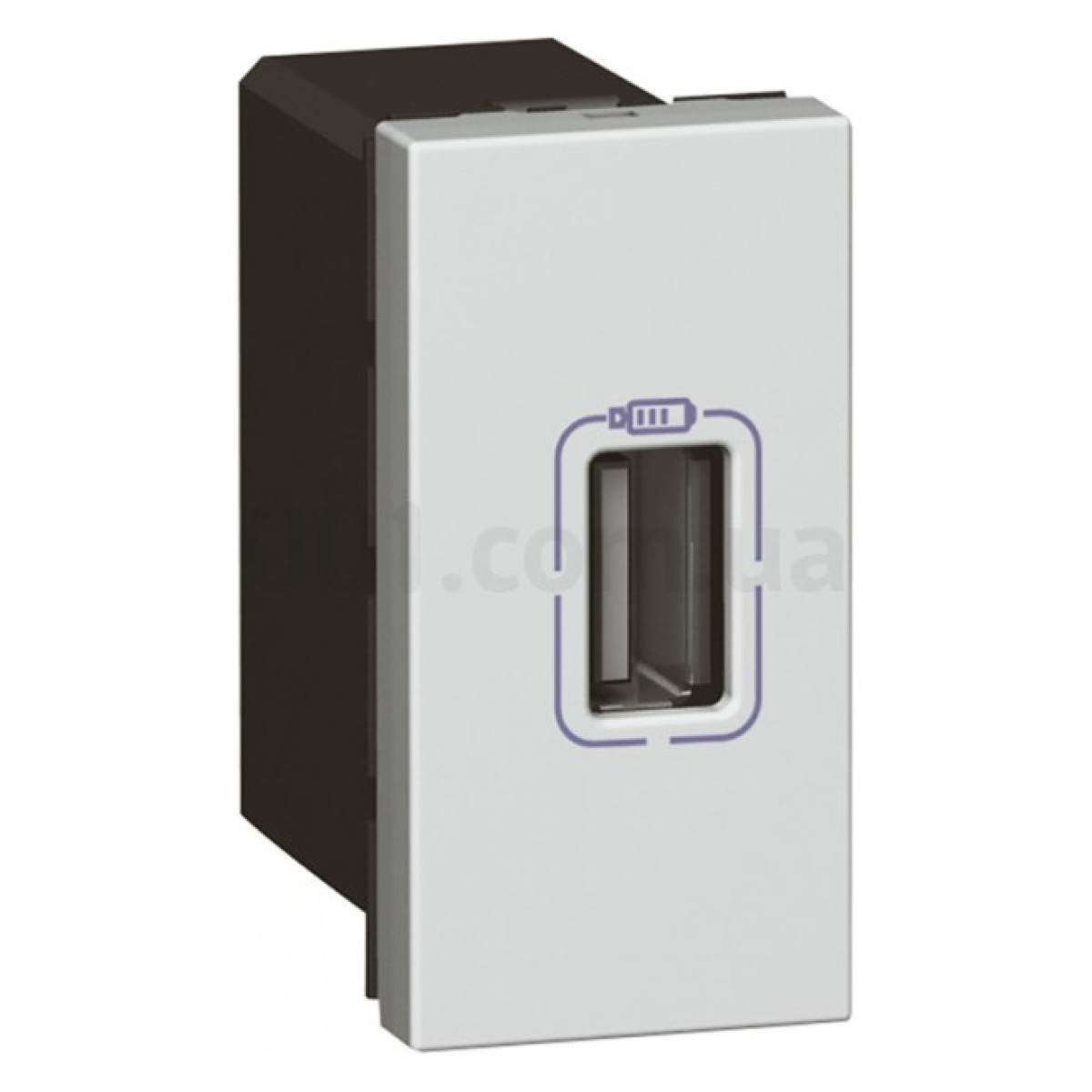 Розетка USB 5В 750мА 1 модуль Mosaic алюминий, Legrand 256_256.jpg