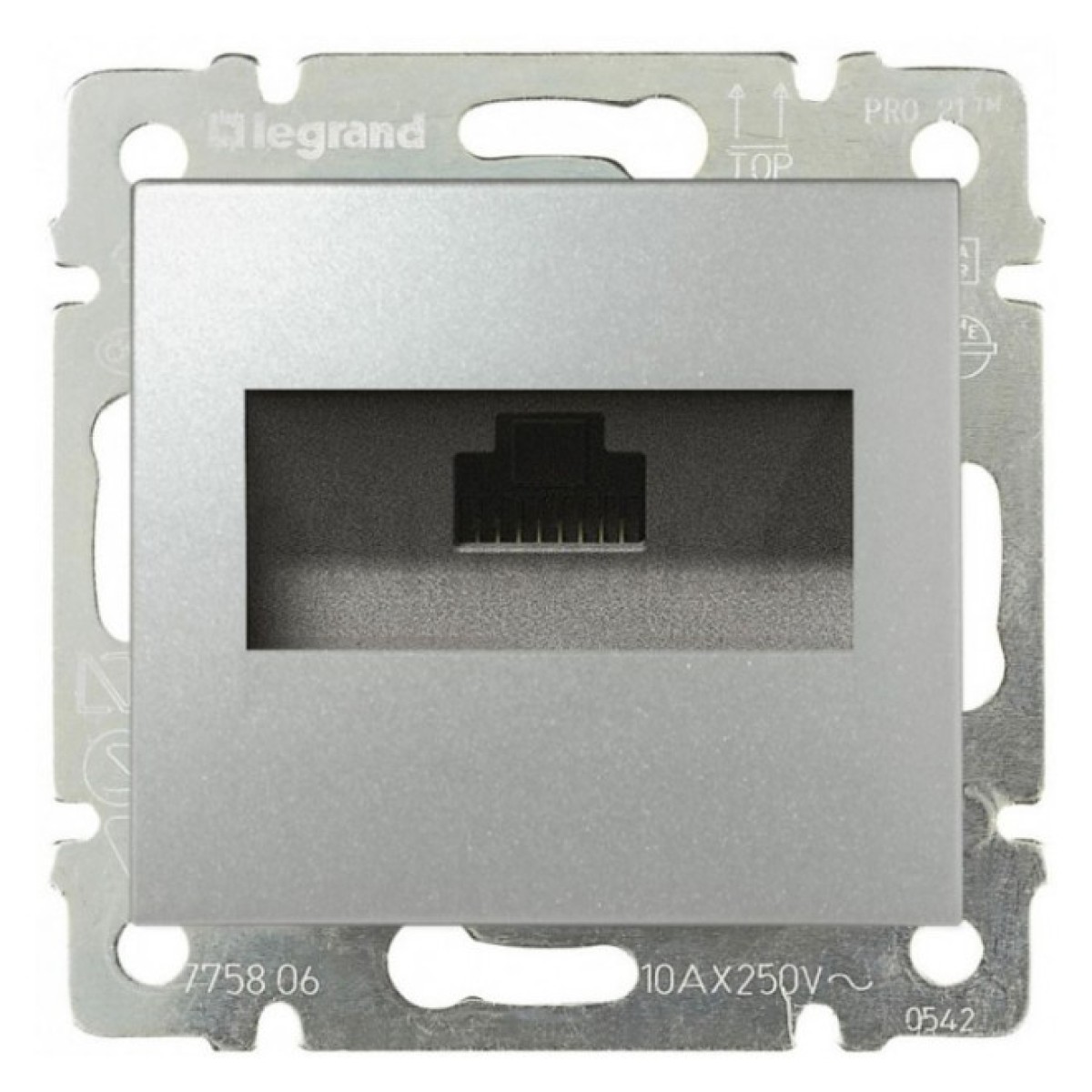 Розетка RJ45 UTP кат.5е 1-местная Valena алюминий, Legrand 256_256.jpg