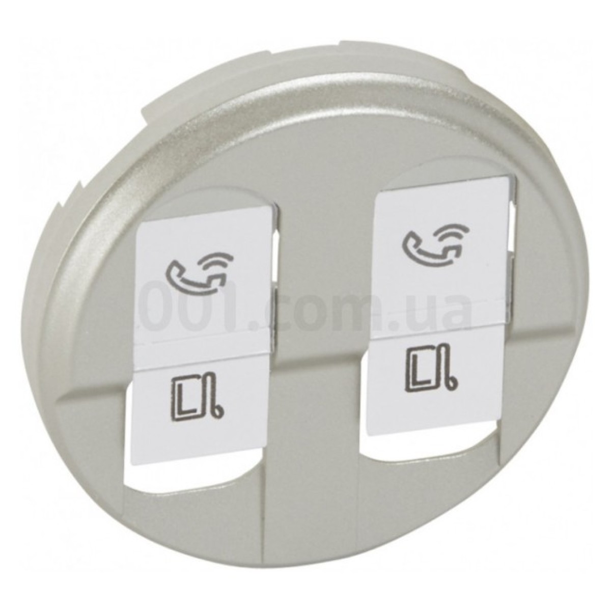 Лицевая панель двойной розетки компьютерной RJ45 Celiane титан, Legrand 256_256.jpg