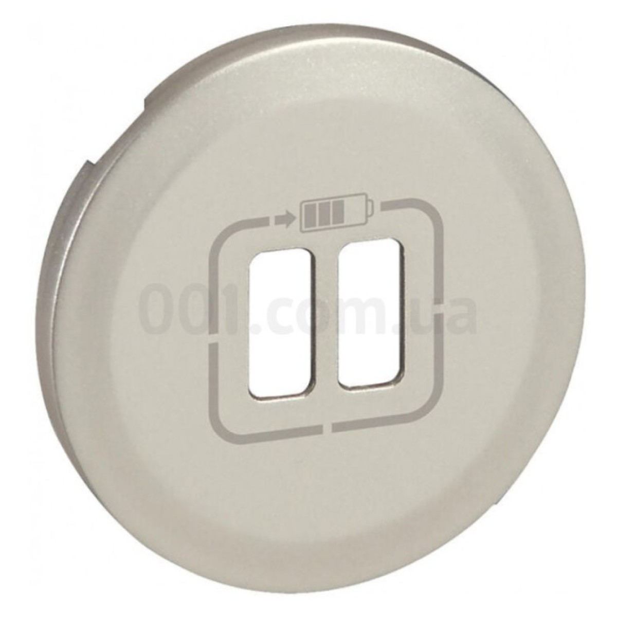 Лицевая панель двойной розетки USB Celiane титан, Legrand 256_256.jpg