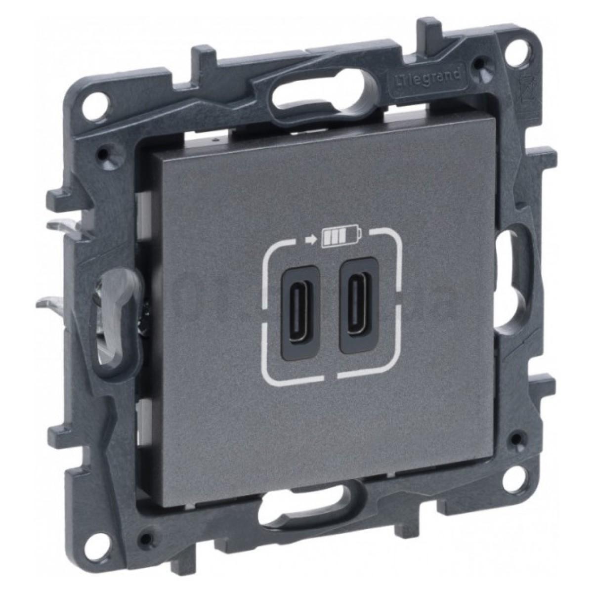 Розетка USB Тип С+C 15Вт 5В Niloe Step сталь, Legrand 256_256.jpg