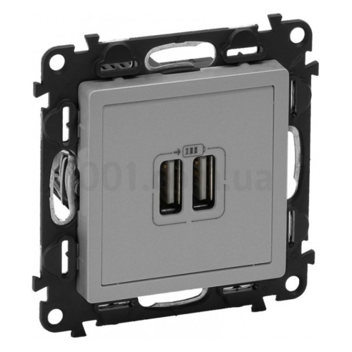 Розетка USB двойная Valena Life алюминий, Legrand 256_256.jpg