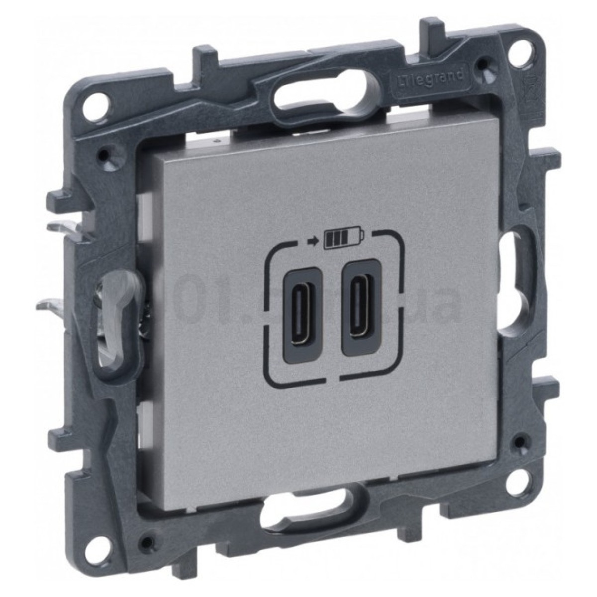 Розетка USB Тип С+C 15Вт 5В Niloe Step алюминий, Legrand 256_256.jpg