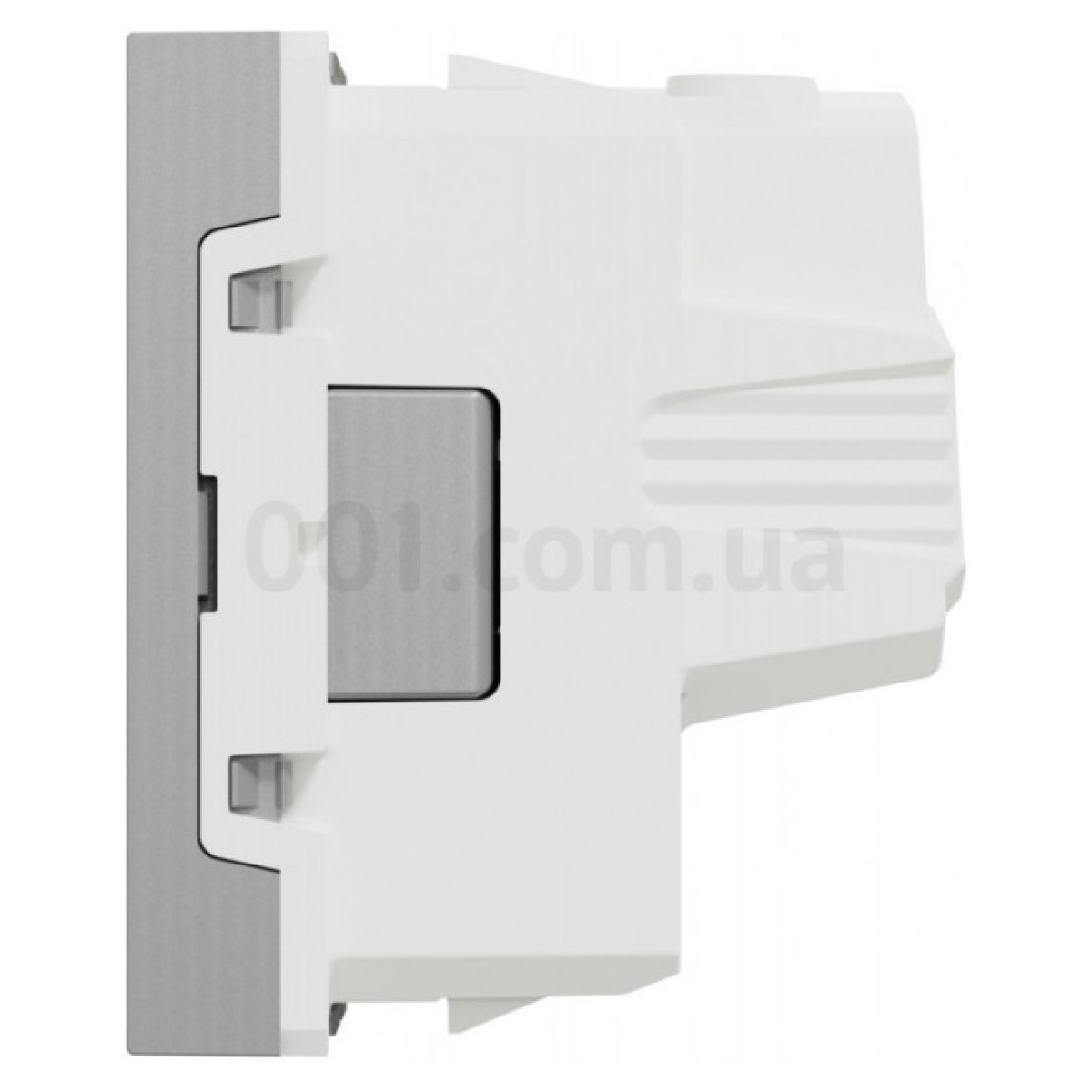 Розетка без з/к с шторками 16А 2 модуля (винтовые зажимы) Unica New алюминий, Schneider Electric 98_98.jpg - фото 2