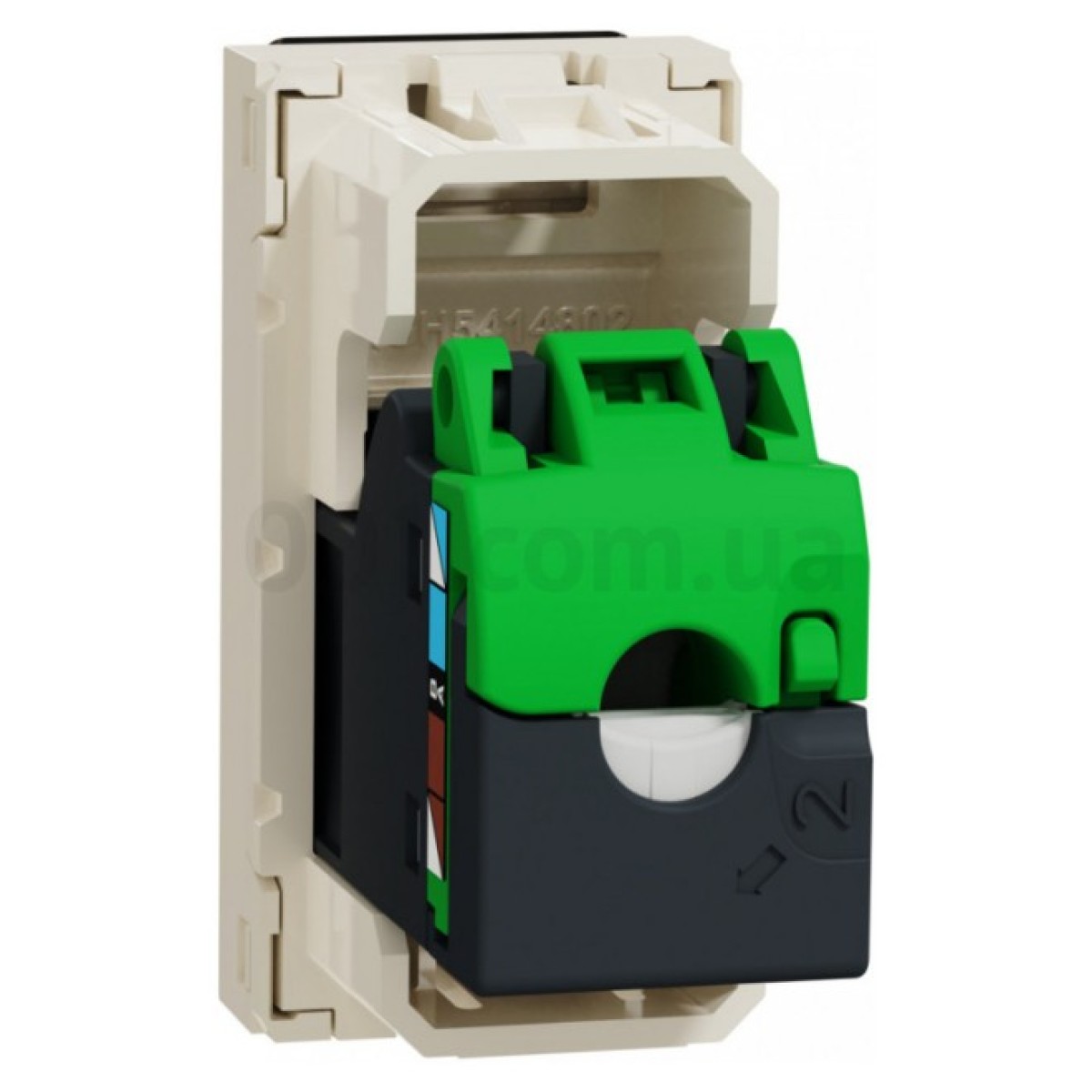 Розетка компьютерная RJ45 кат.5 STP (1 модуль) Unica New бежевая, Schneider Electric 98_98.jpg - фото 2