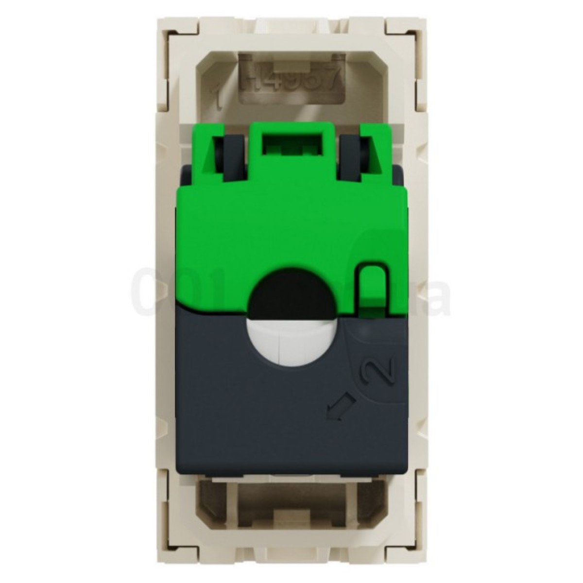 Розетка компьютерная RJ45 кат.5 STP (1 модуль) Unica New бежевая, Schneider Electric 98_98.jpg - фото 3