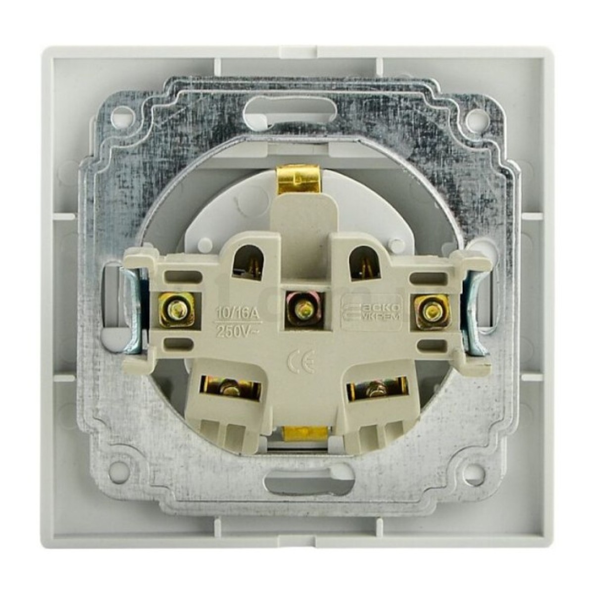Розетка без заземления белая PBсб16-Fl-W серия FL, АСКО-УКРЕМ 98_98.jpg - фото 3