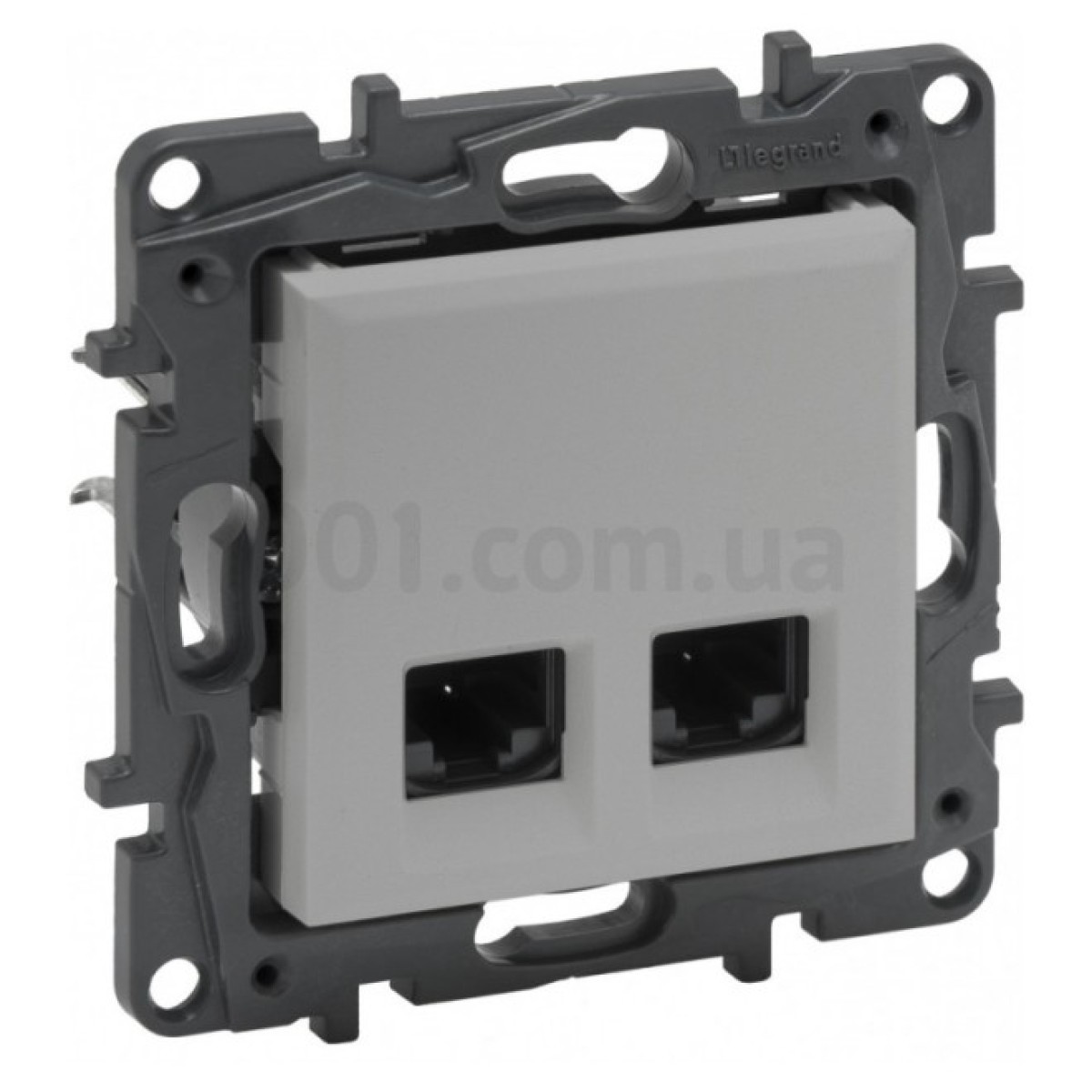 Розетка информационная 2×RJ45 кат.6 FTP Niloe Step алюминий, Legrand 256_256.jpg