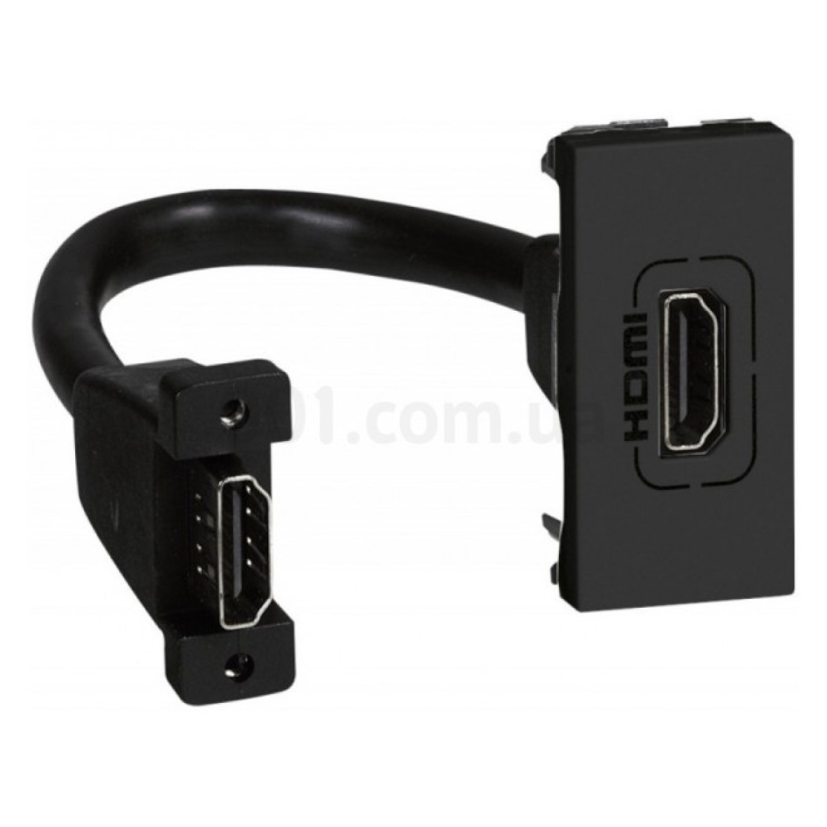Розетка HDMI с шнуром 15см 1 модуль Mosaic черная, Legrand 256_256.jpg