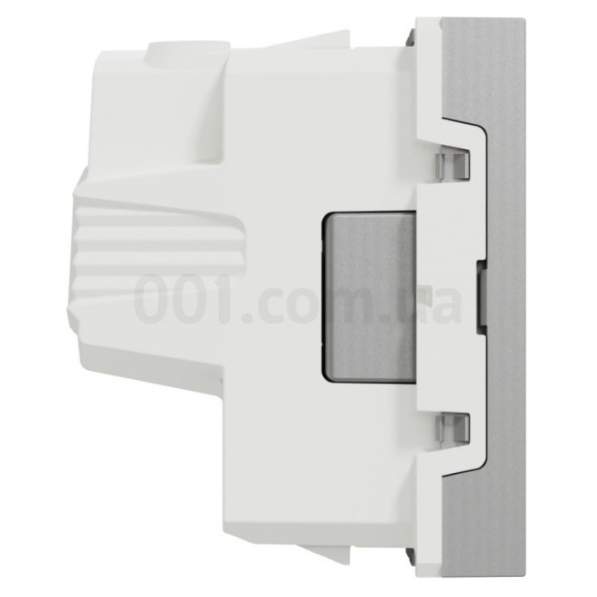 Розетка без з/к с шторками 16А 2 модуля (винтовые зажимы) Unica New алюминий, Schneider Electric 98_98.jpg - фото 5
