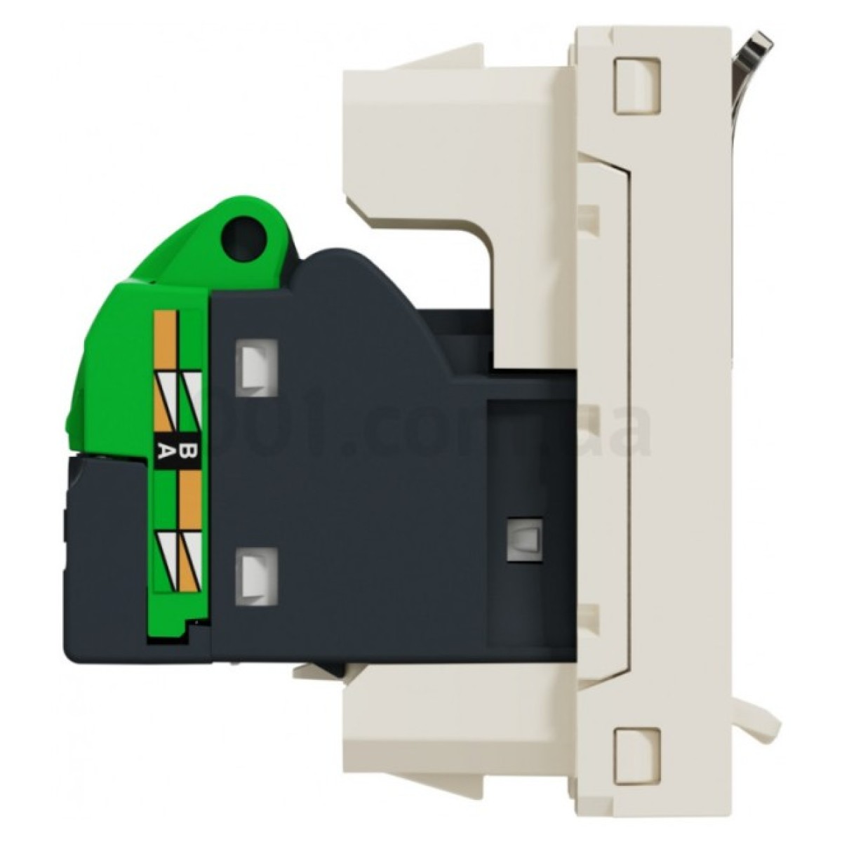 Розетка компьютерная RJ45 кат.5 STP (1 модуль) Unica New бежевая, Schneider Electric 98_98.jpg - фото 4
