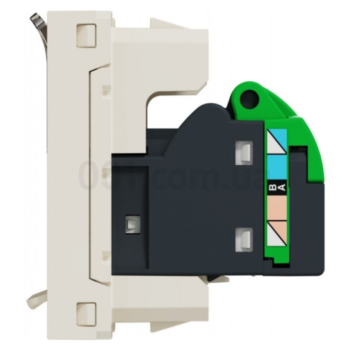 Розетка компьютерная RJ45 кат.5 STP (1 модуль) Unica New бежевая, Schneider Electric 98_98.jpg - фото 6