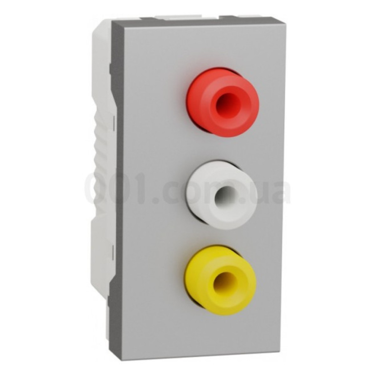 Розетка 3 RCA (1 модуль) Unica New алюминий, Schneider Electric 256_256.jpg