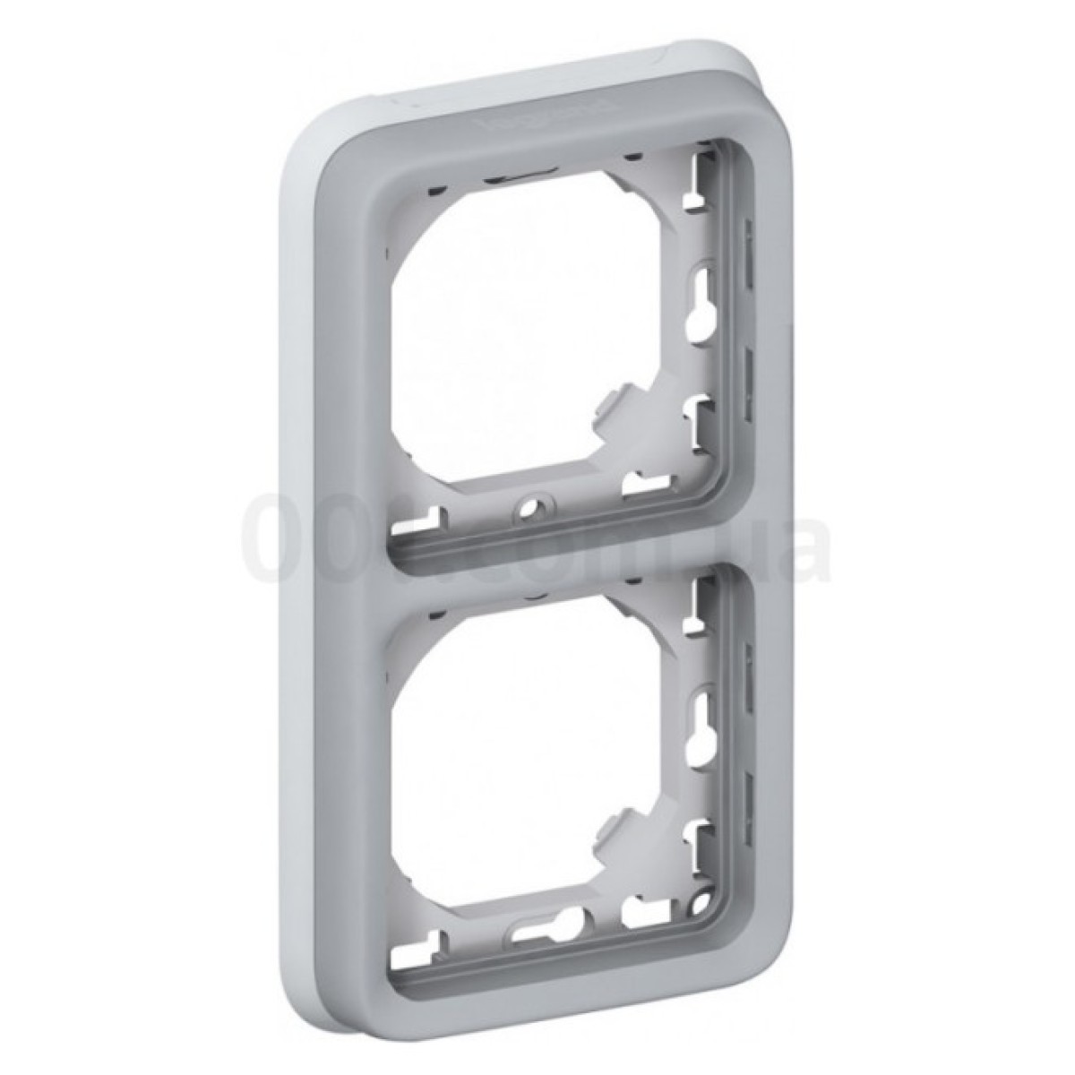 Суппорт с рамкой 2-местный вертикальный Plexo IP55 серый, Legrand 256_256.jpg