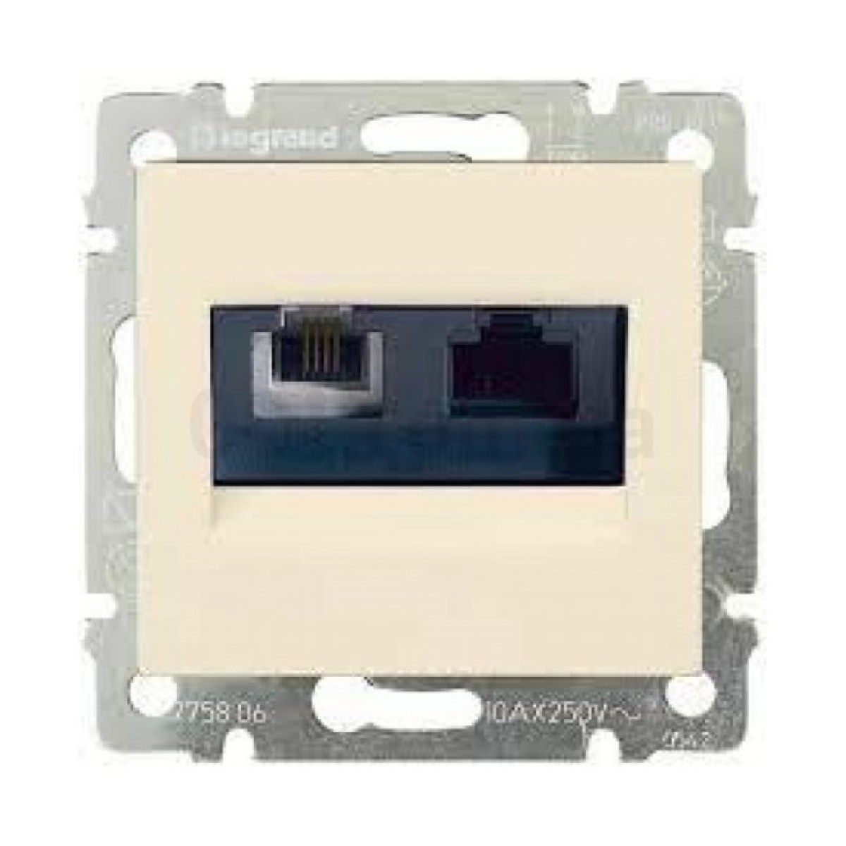 Розетка RJ45 UTP кат.6 + RJ11 Valena слоновая кость, Legrand 256_256.jpg