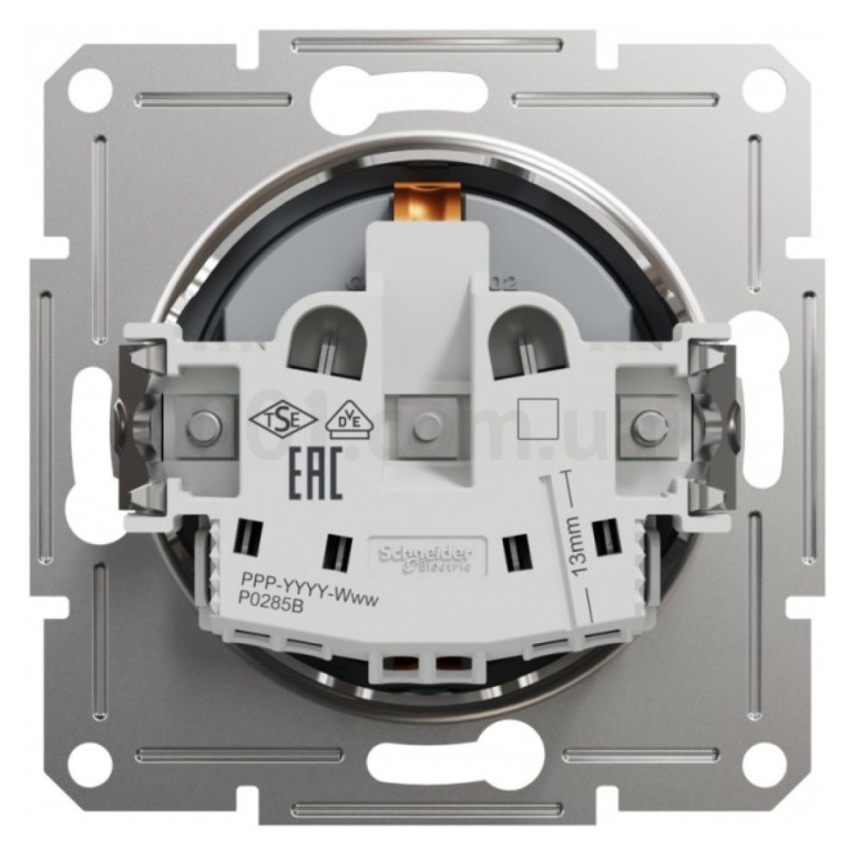 Розетка с з/к Asfora сталь, Schneider Electric 98_98.jpg - фото 4