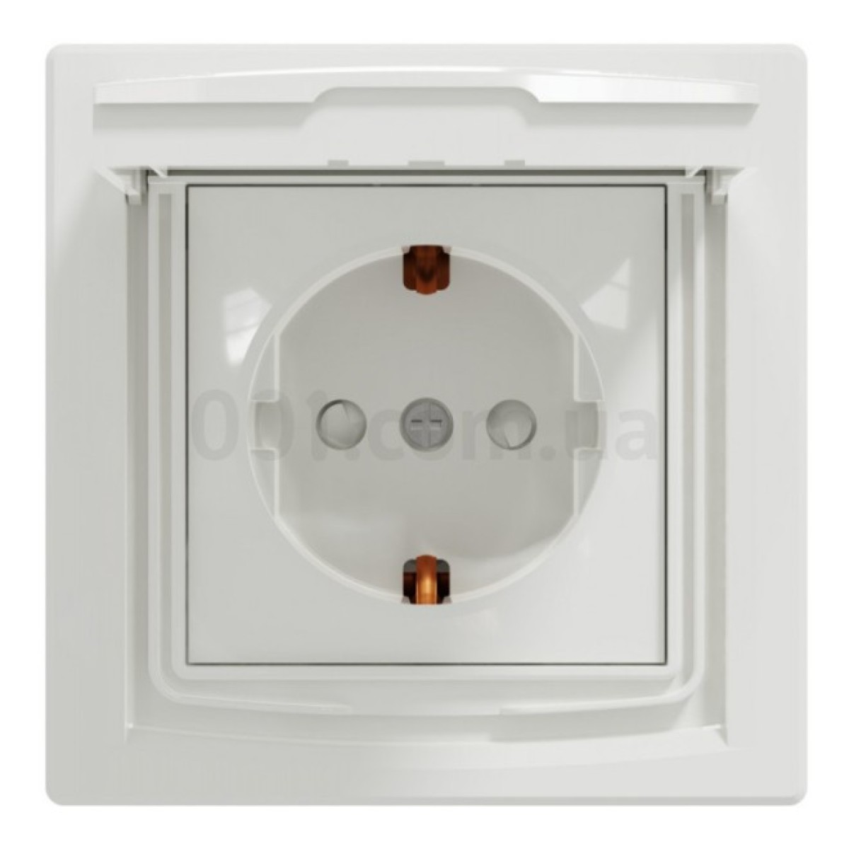 Розетка с з/к, защитными шторками и крышкой IP44 Asfora белая, Schneider Electric 98_98.jpg - фото 3
